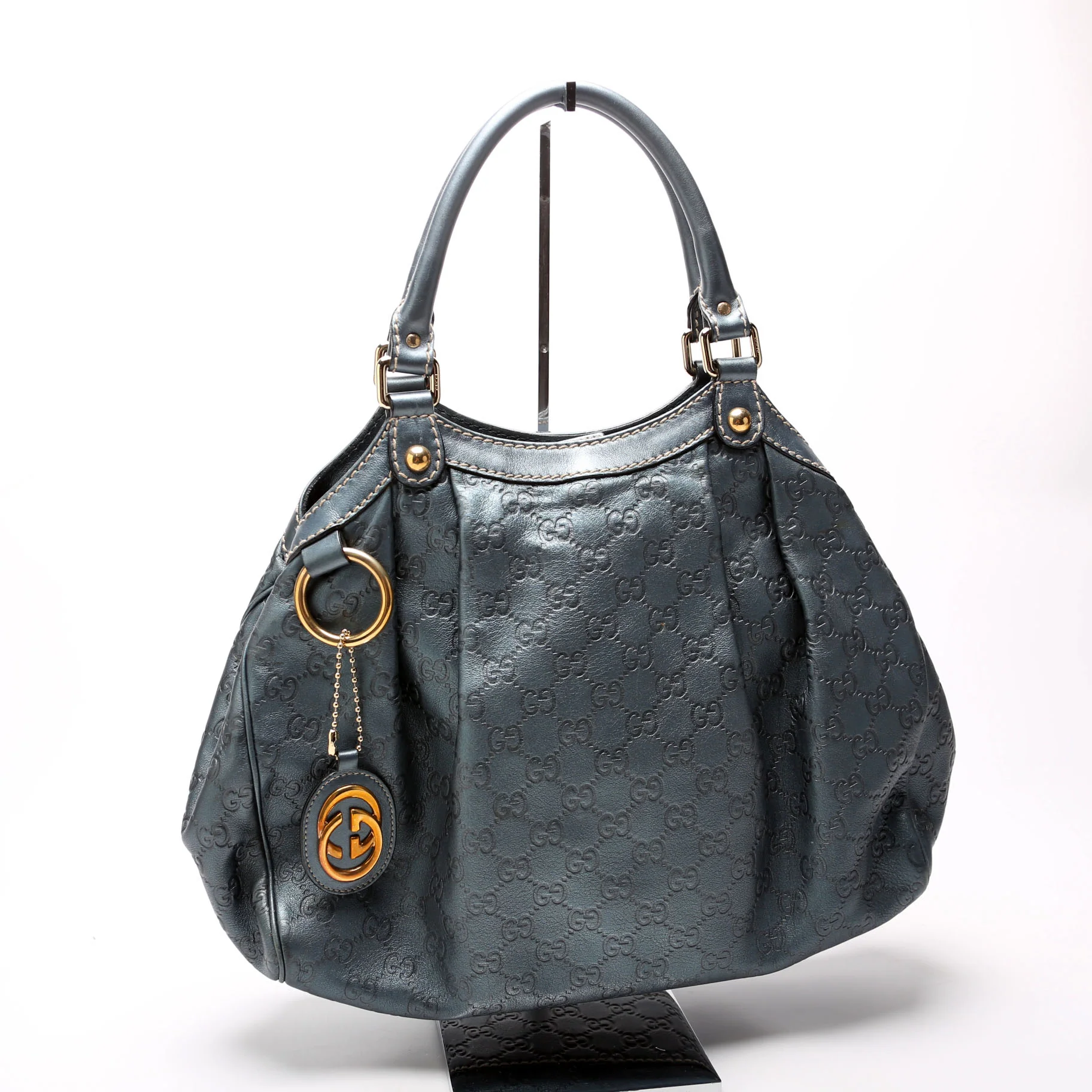 211944 Sukey GG Leather Medium Blue - Image 2