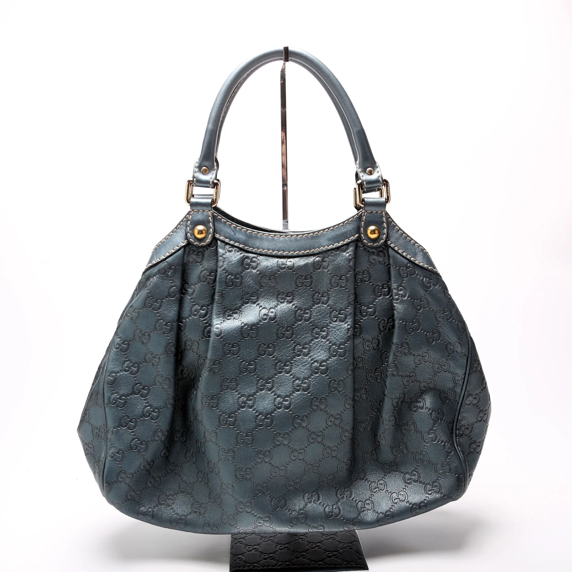 211944 Sukey GG Leather Medium Blue - Image 3