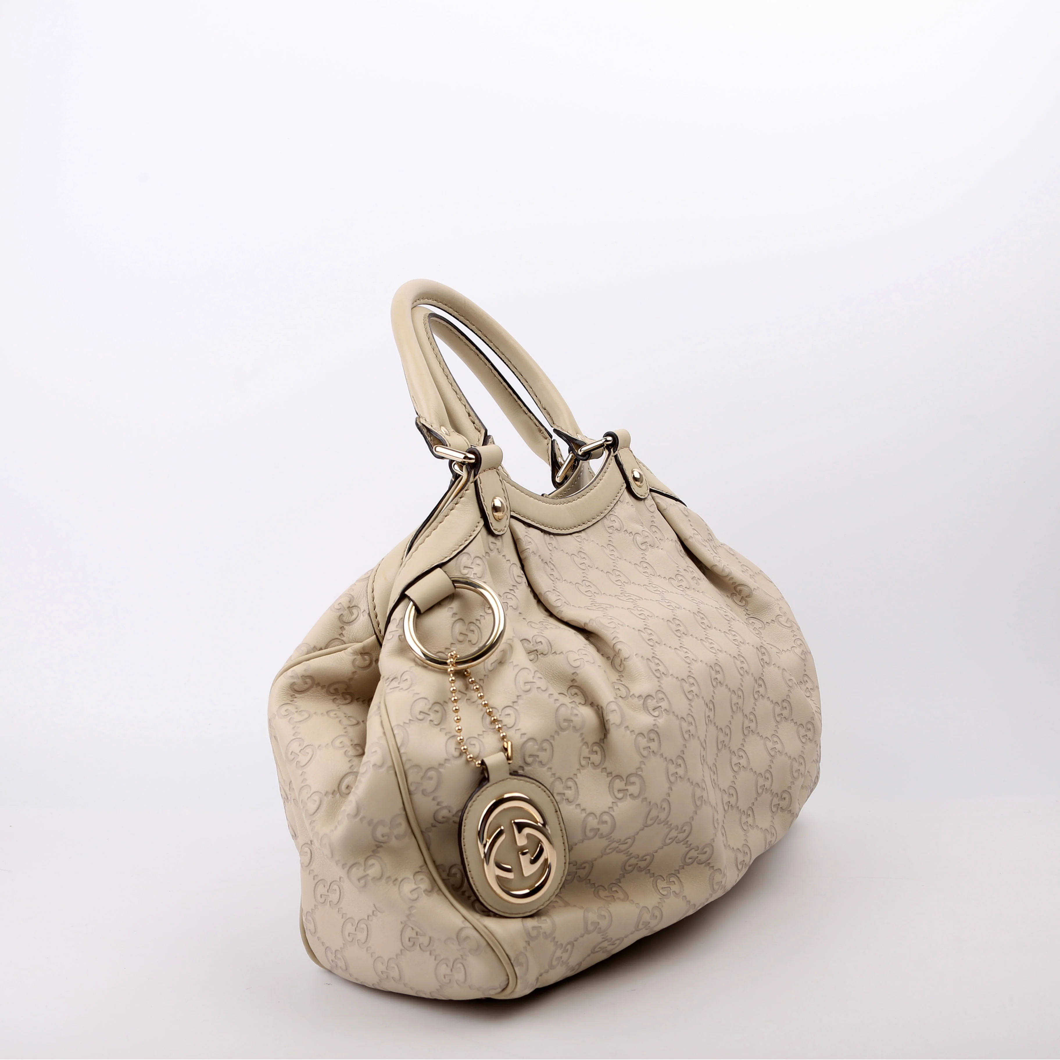 211944 Sukey GG Leather Medium Cream - Image 2