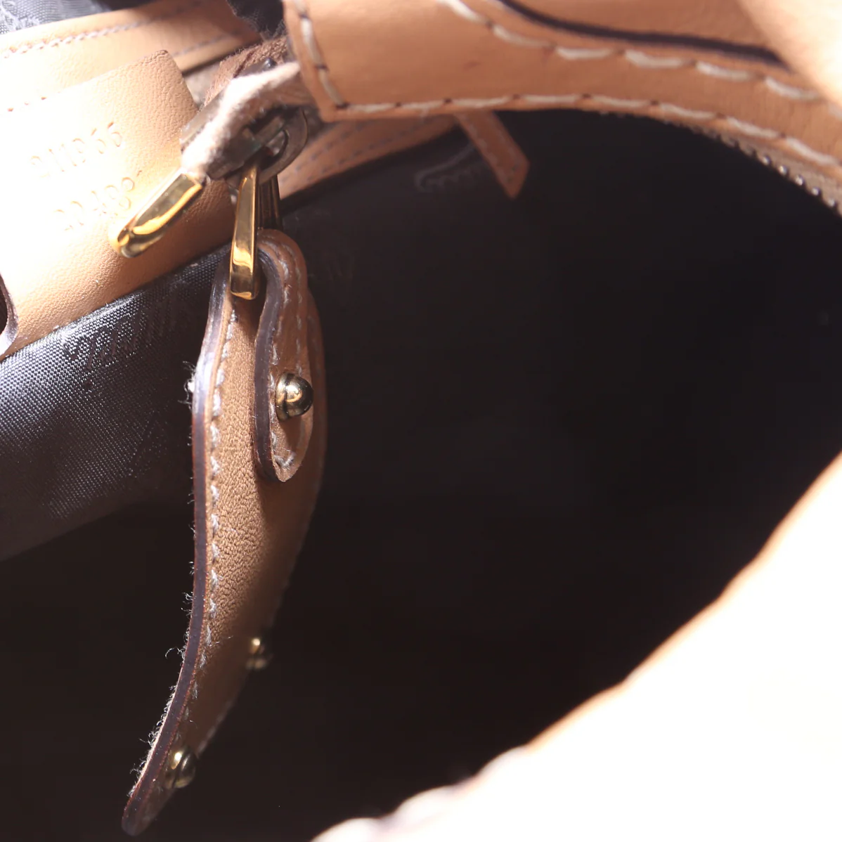 211966 Calfskin Jockey Hobo Large Tan - Image 10