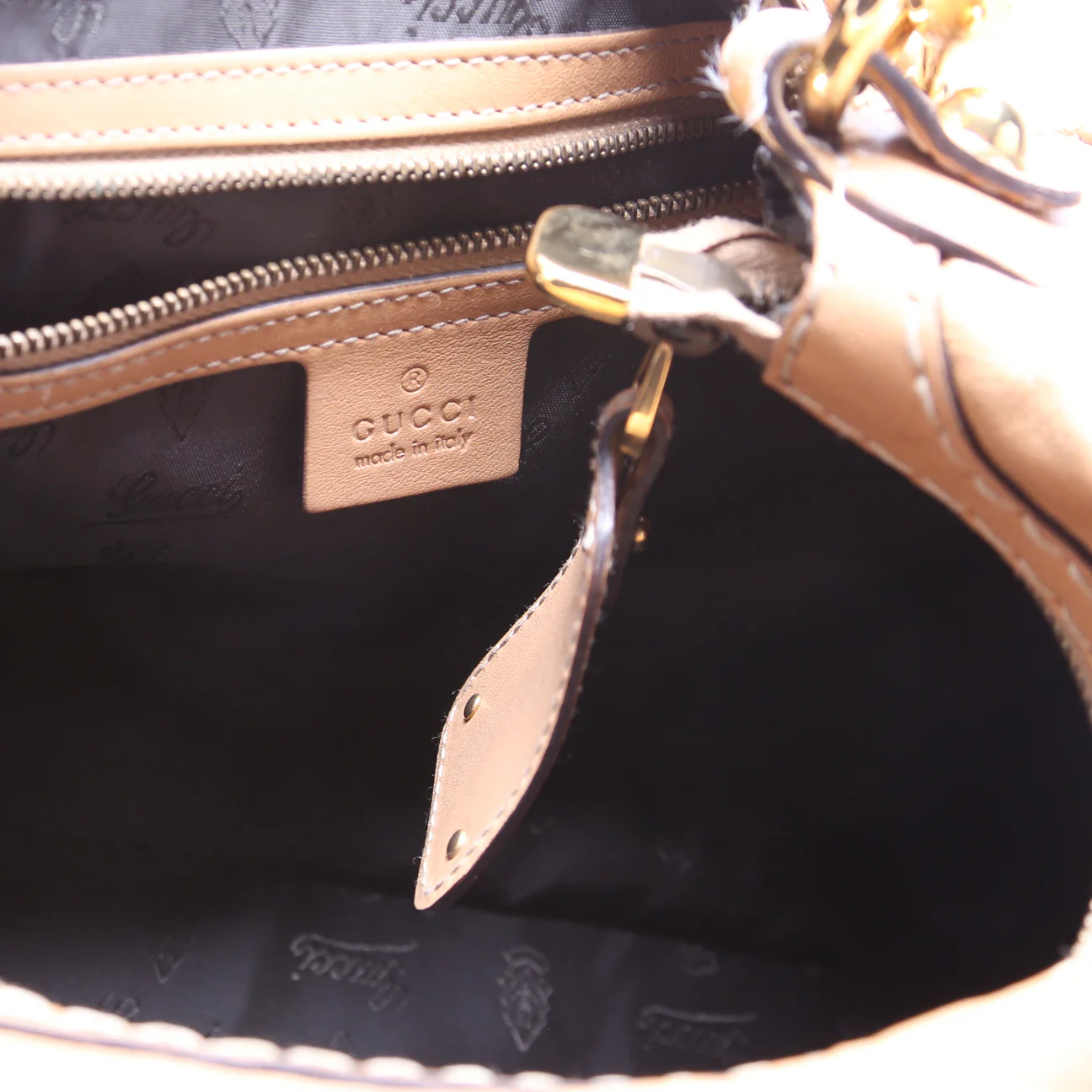 211966 Calfskin Jockey Hobo Large Tan - Image 8
