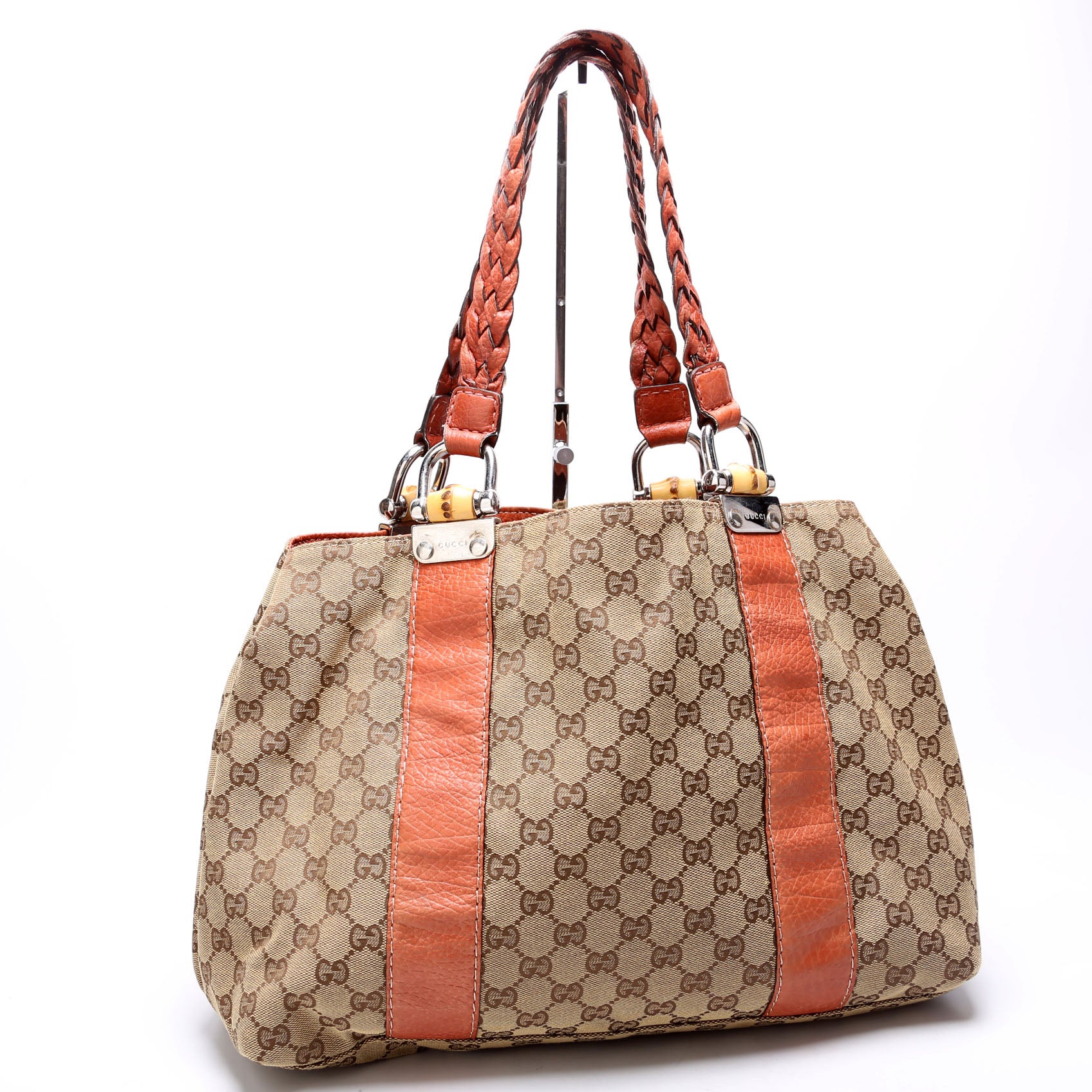 232947 GG Canvas Bamboo Tote - Image 2