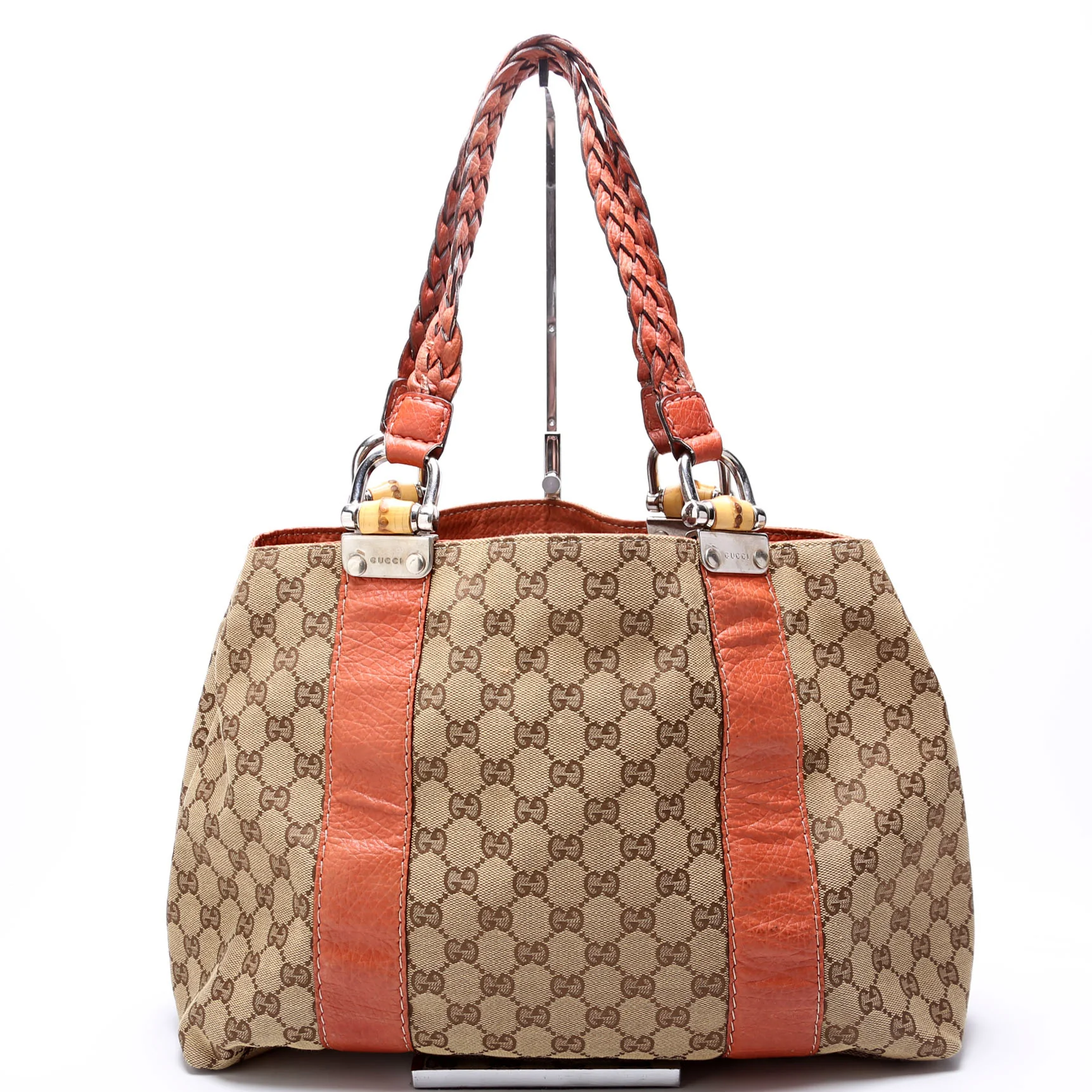 232947 GG Canvas Bamboo Tote - Image 3