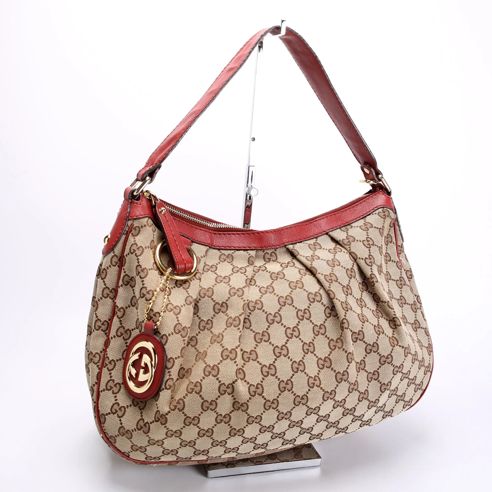 232955 Sukey Canvas Hobo Medium Red - Image 2