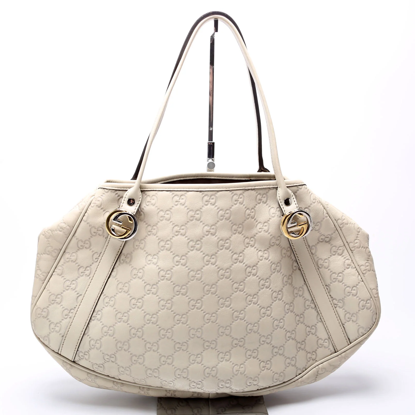 232963 Guccissima GG Twins Medium Tote White - Image 3