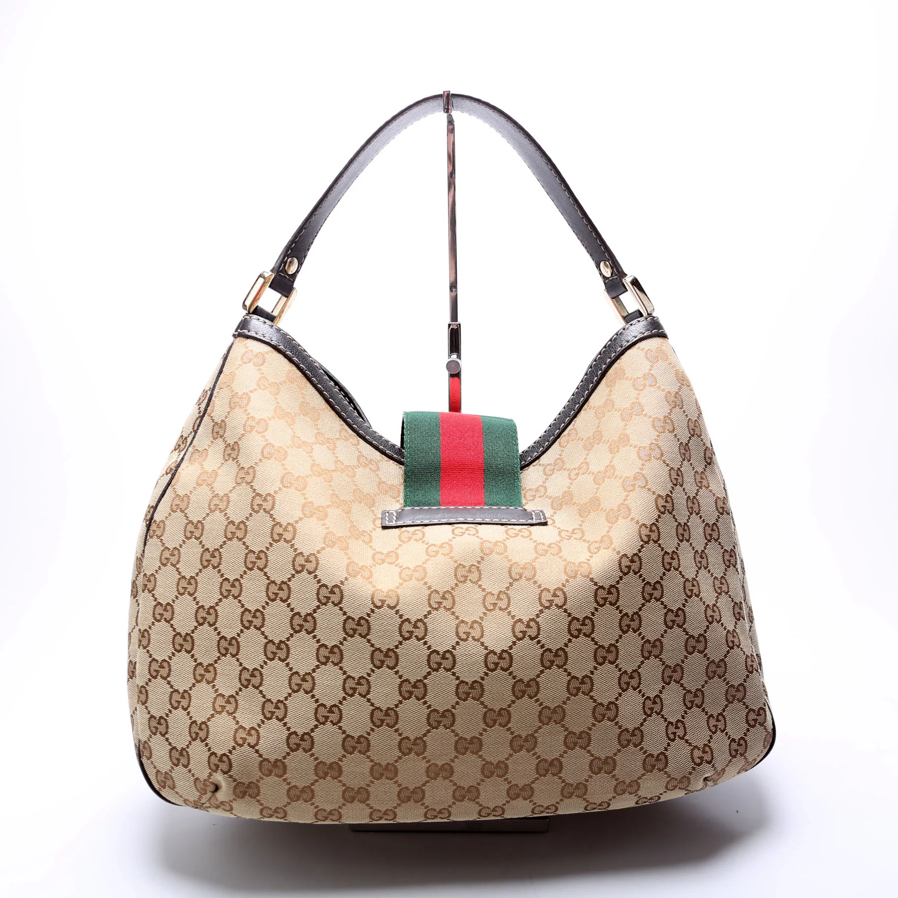 233604 GG Canvas New Ladies Web Large Hobo - Image 3
