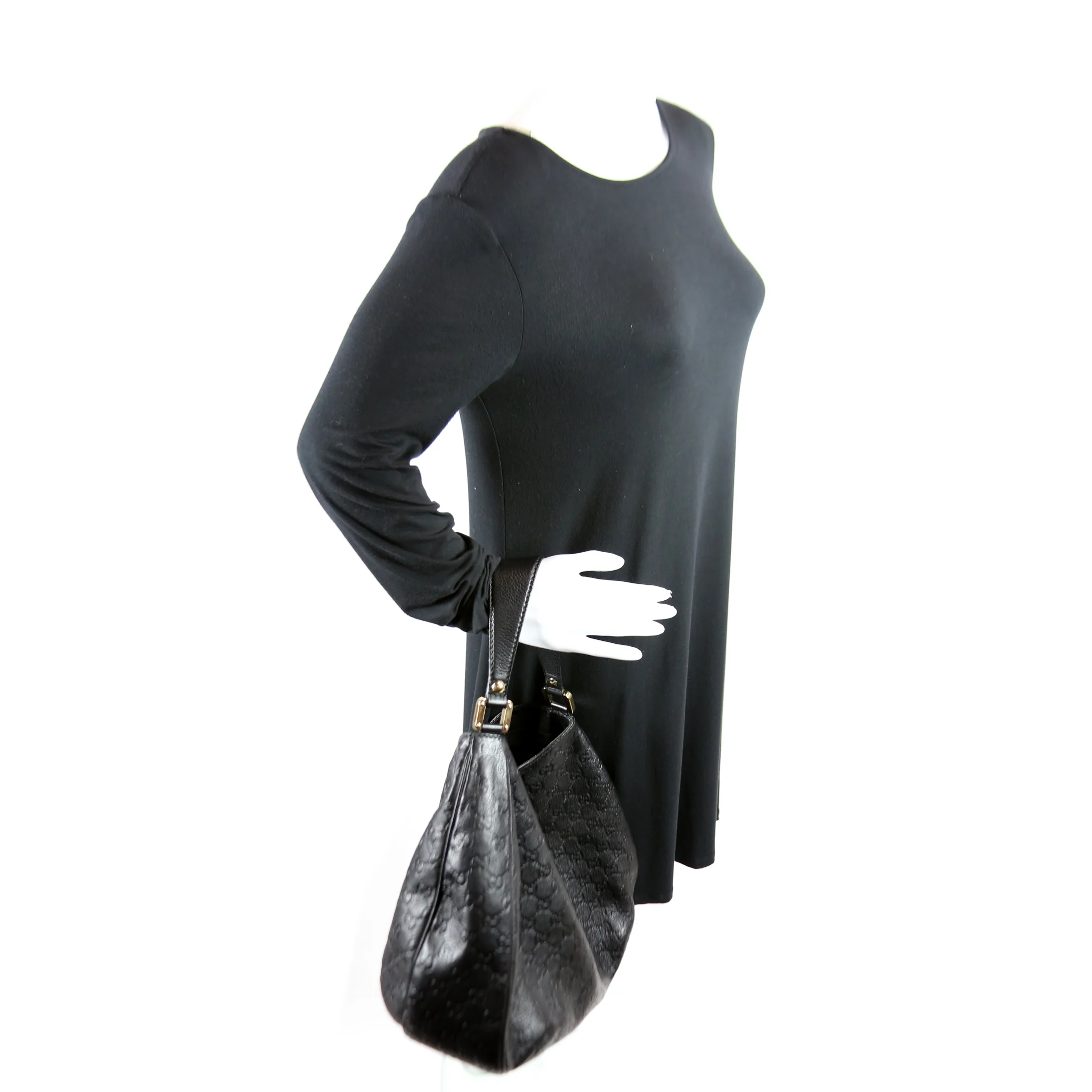 233604 GG Leather Large Hobo - Image 11
