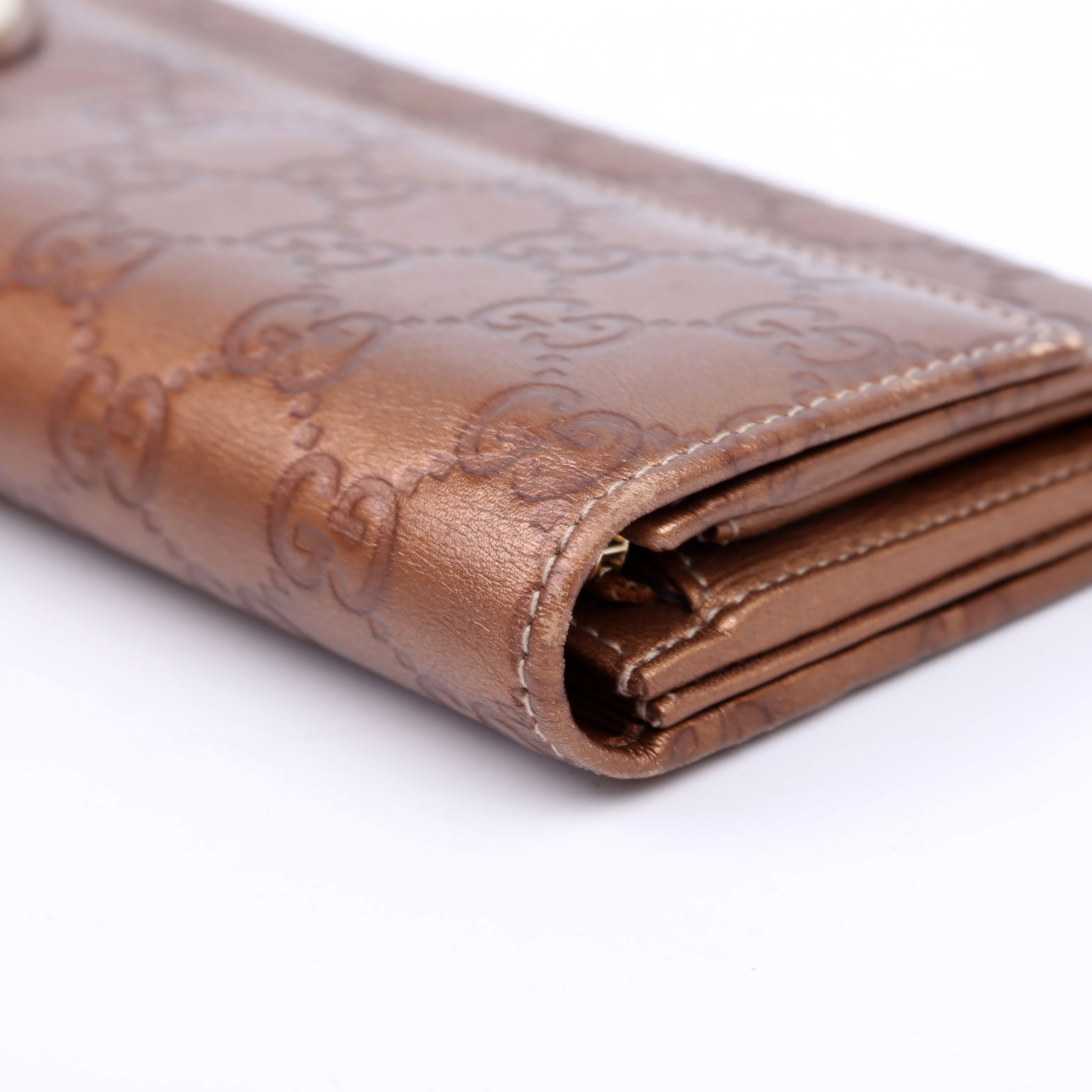 245728 Guccissima Lovelry Heart Continental Wallet Bronze - Image 9
