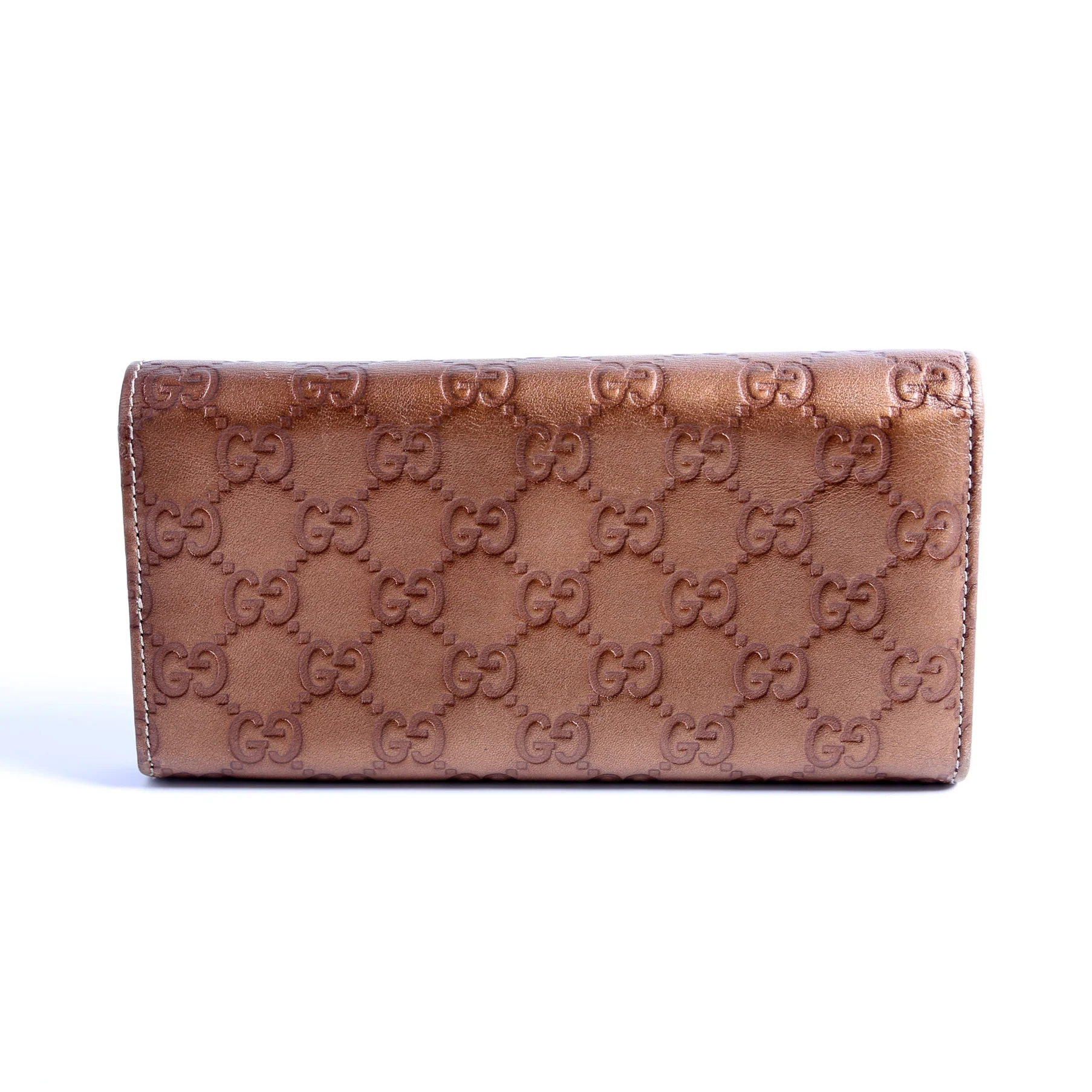 245728 Guccissima Lovely Heart Continental Wallet Bronze - Image 5