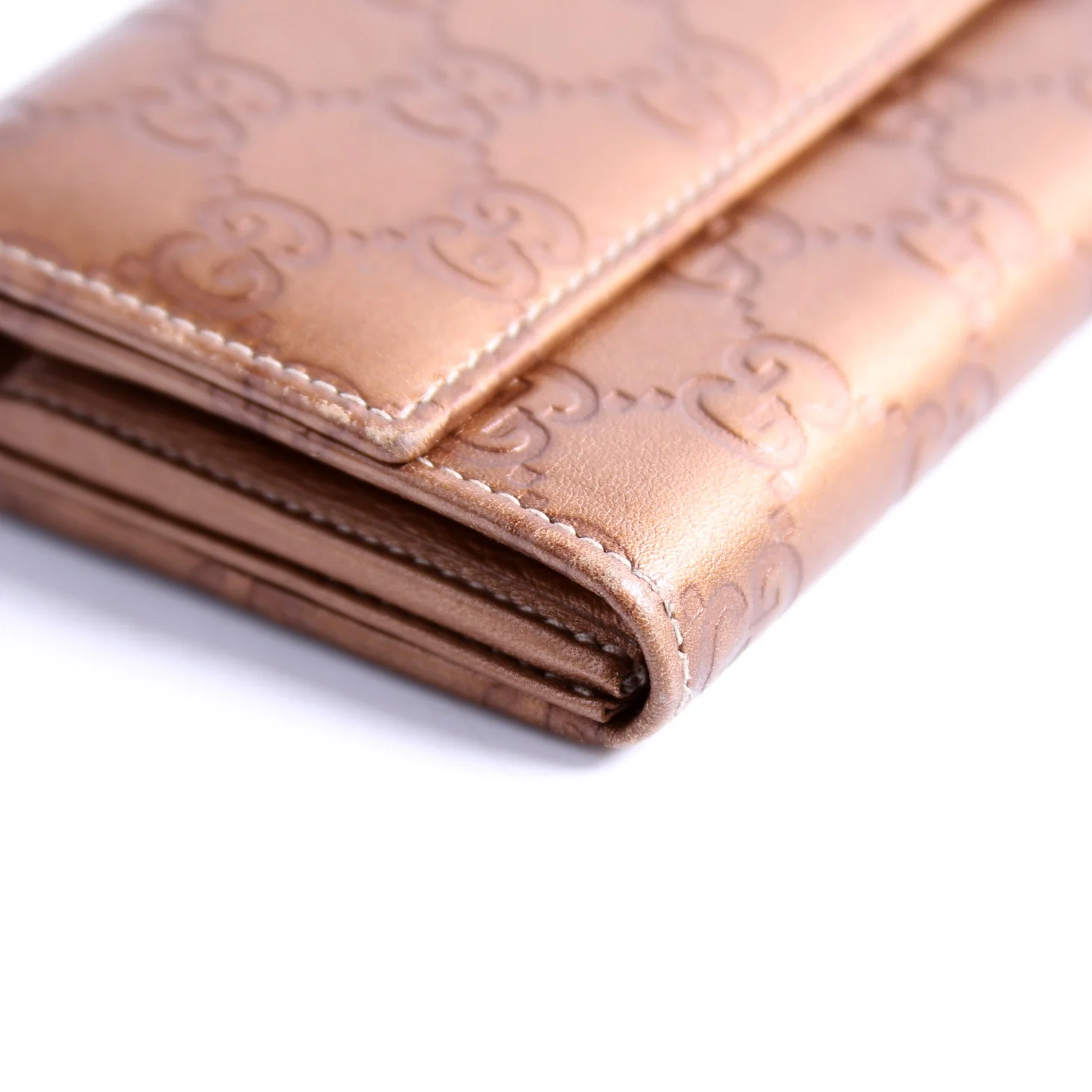 245728 Guccissima Lovely Heart Continental Wallet Bronze - Image 6