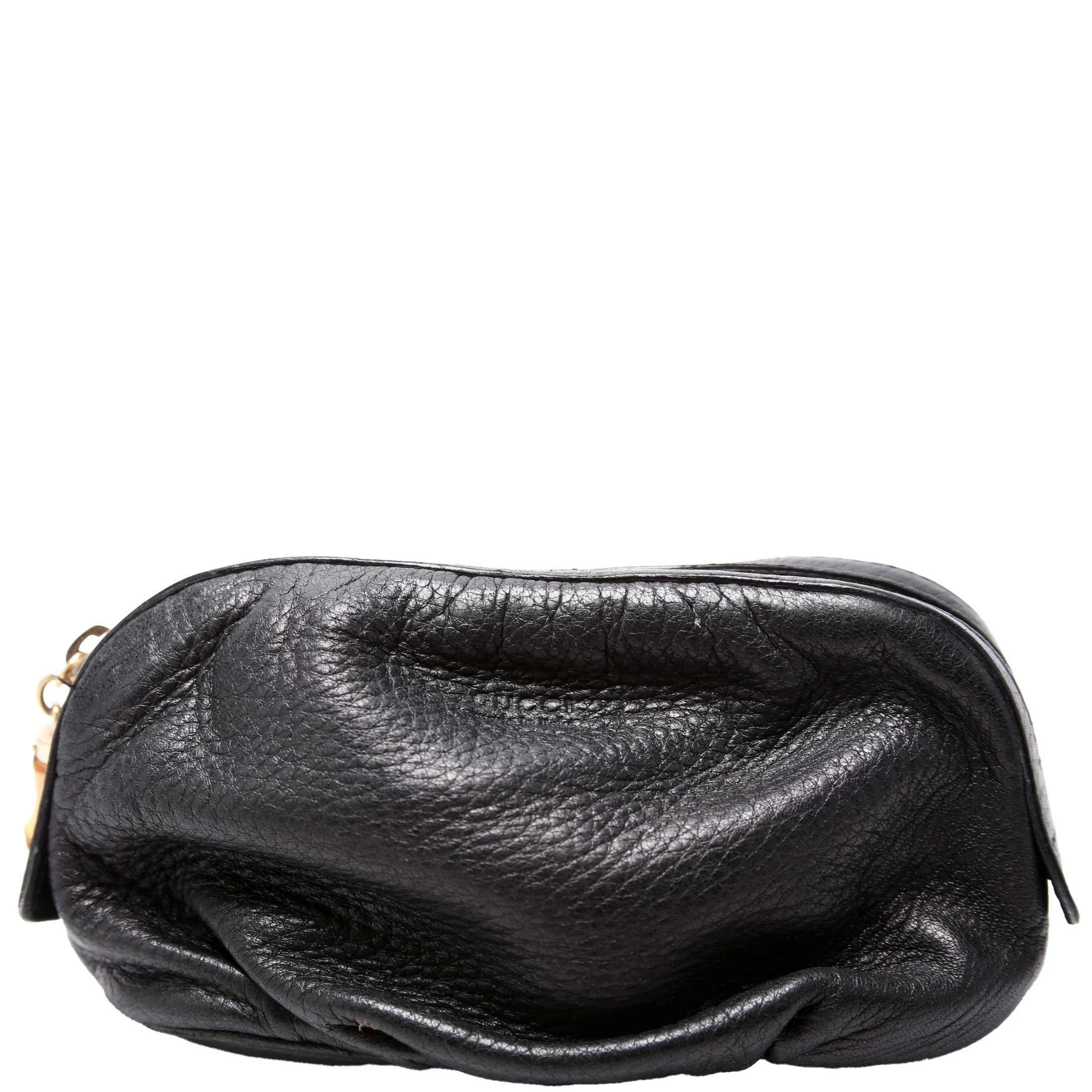 246175 Cosmetic Case Leather Bamboo Zip