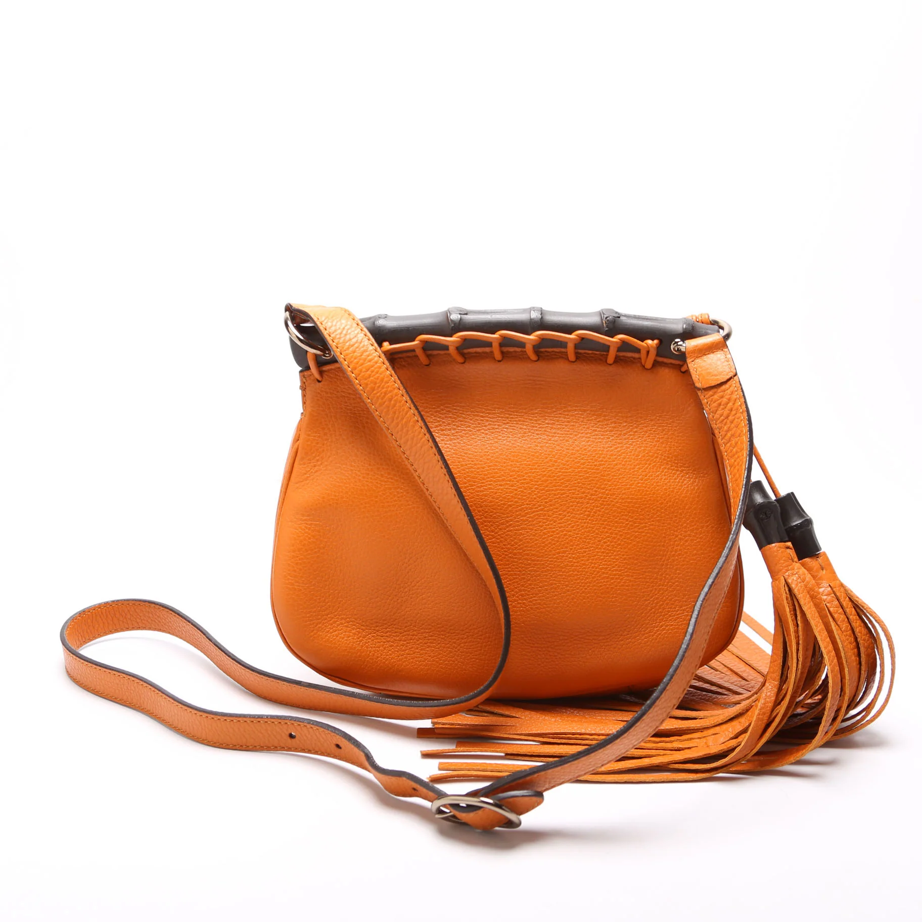 247104 Calfskin Bamboo Nouveau Shoulder Bag Small - Image 3
