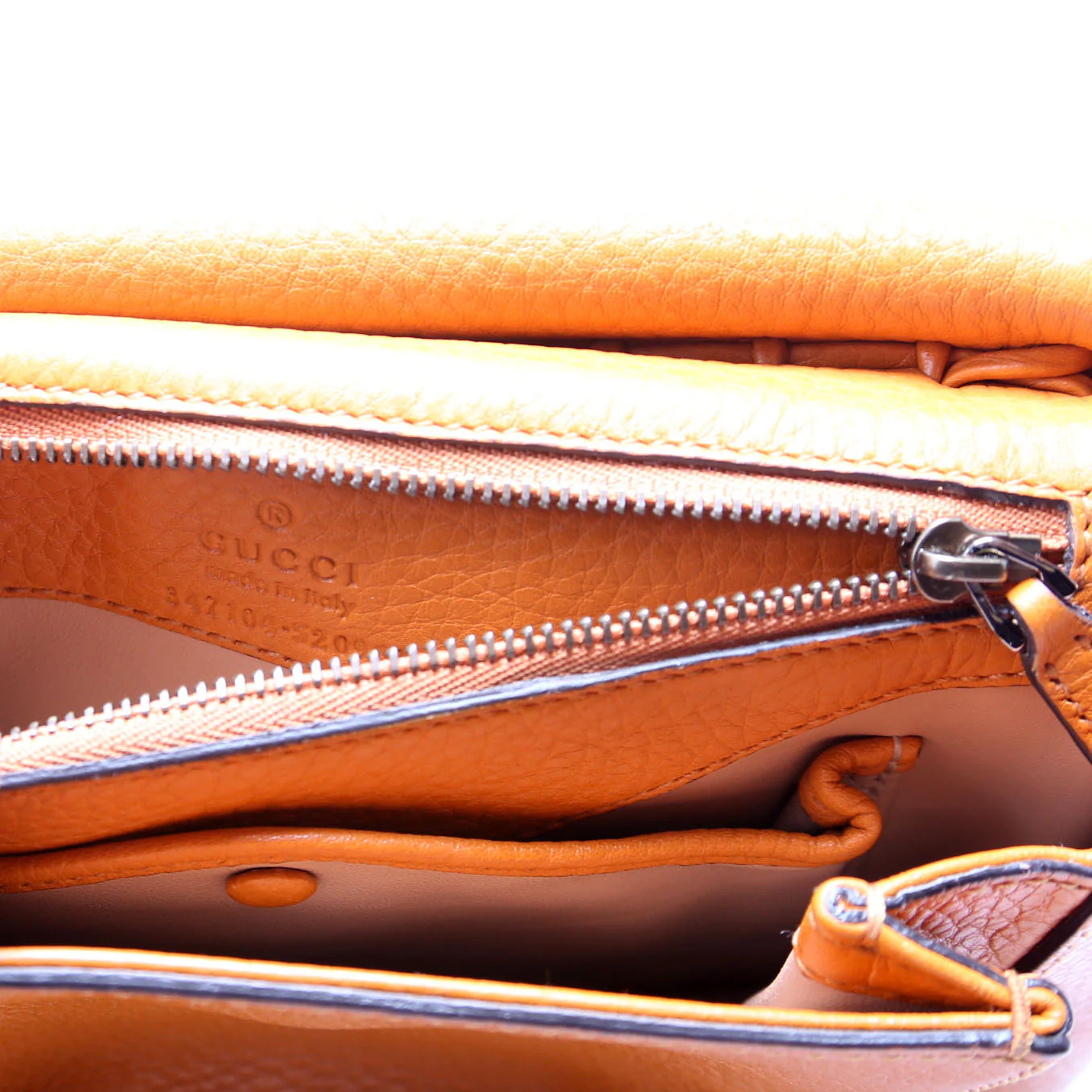 247104 Calfskin Bamboo Nouveau Shoulder Bag Small - Image 8