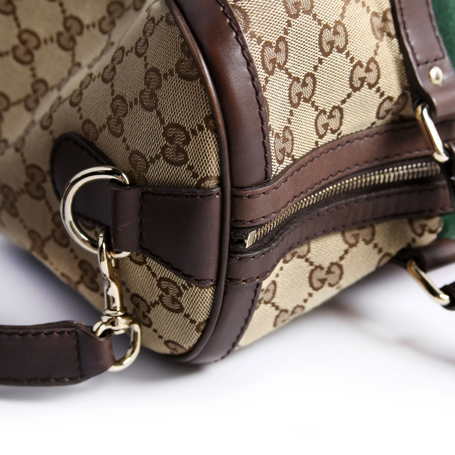247205 Boston Bag Canvas Brown - Image 10
