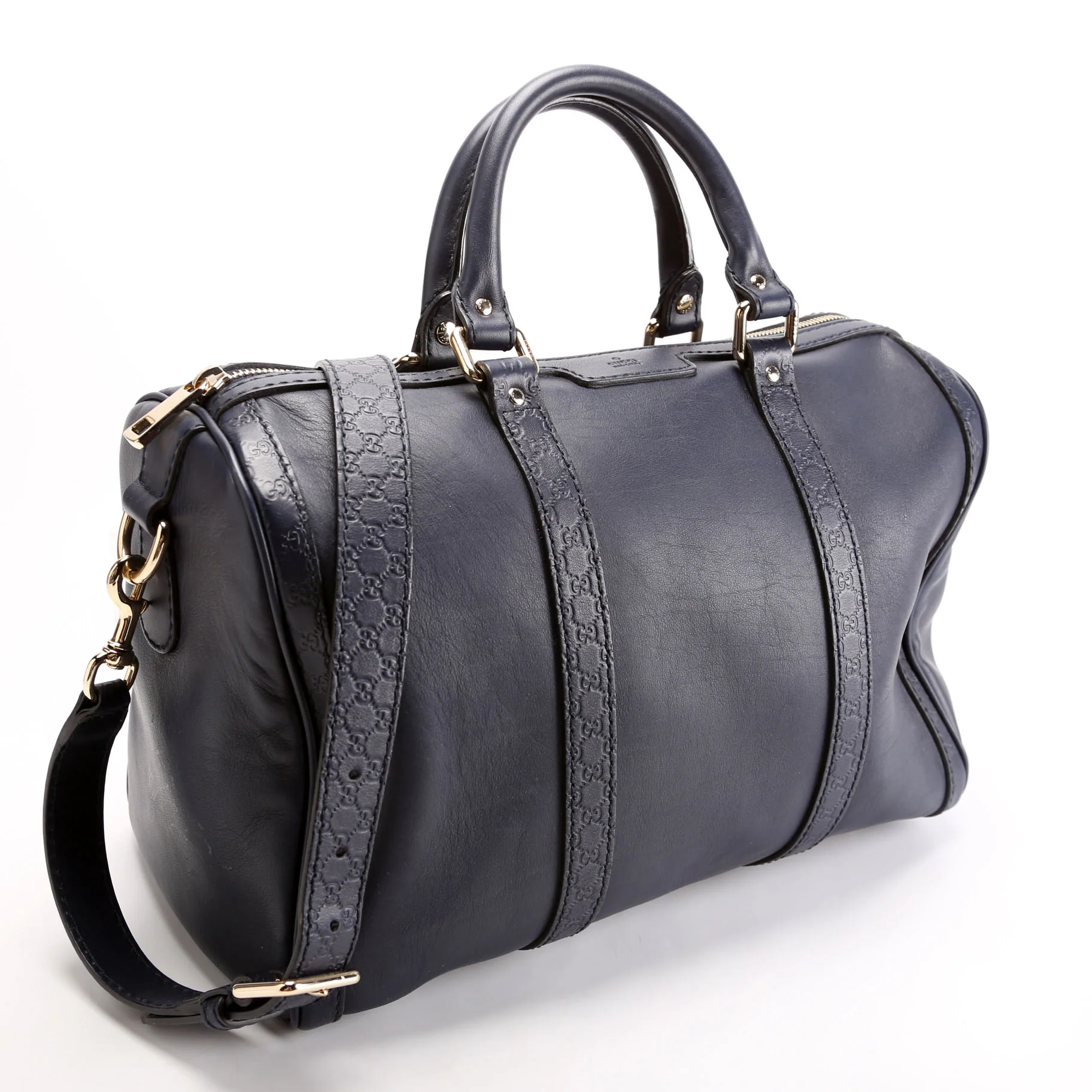 247205 Boston Bag Micro Guccissima Navy - Image 2