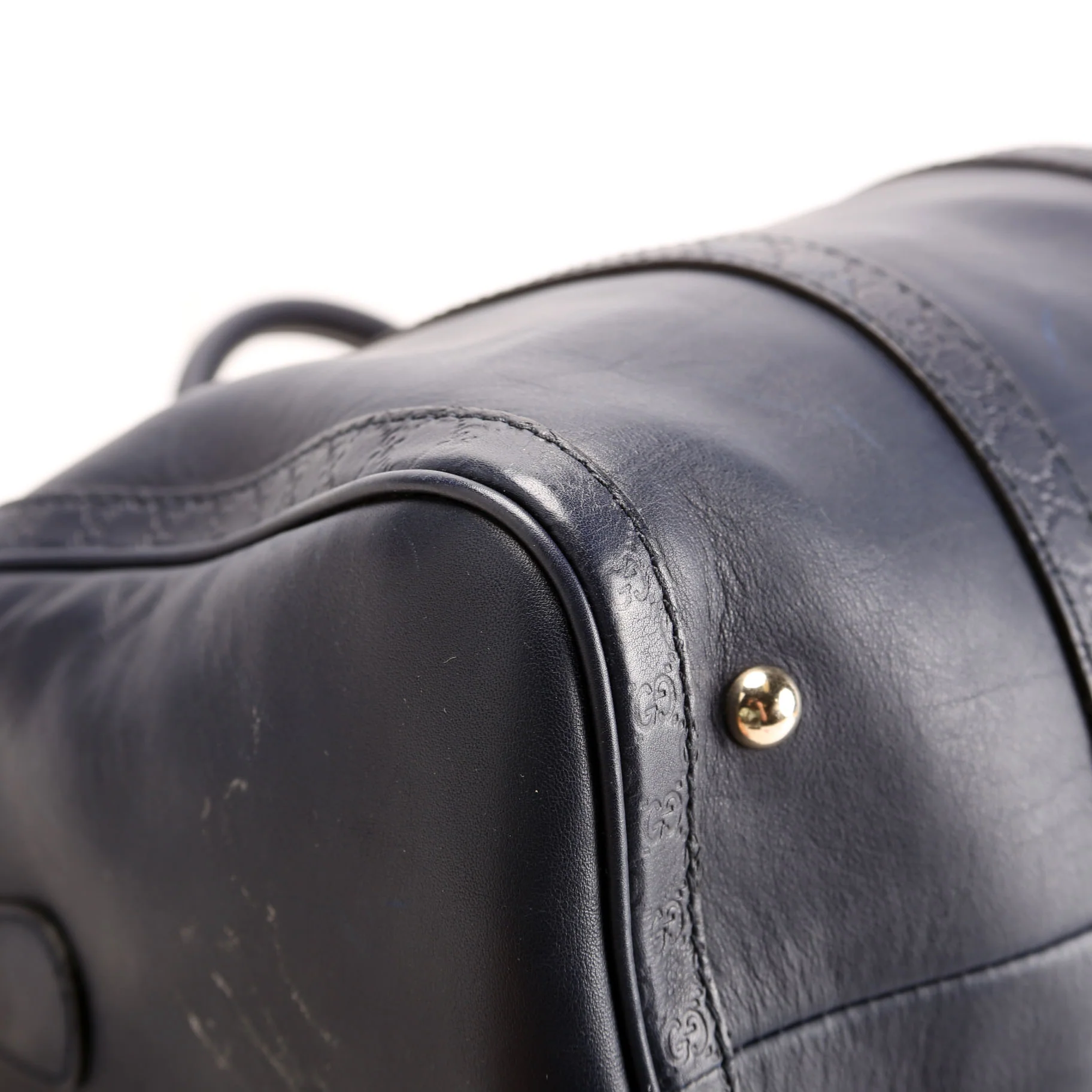 247205 Boston Bag Micro Guccissima Navy - Image 7
