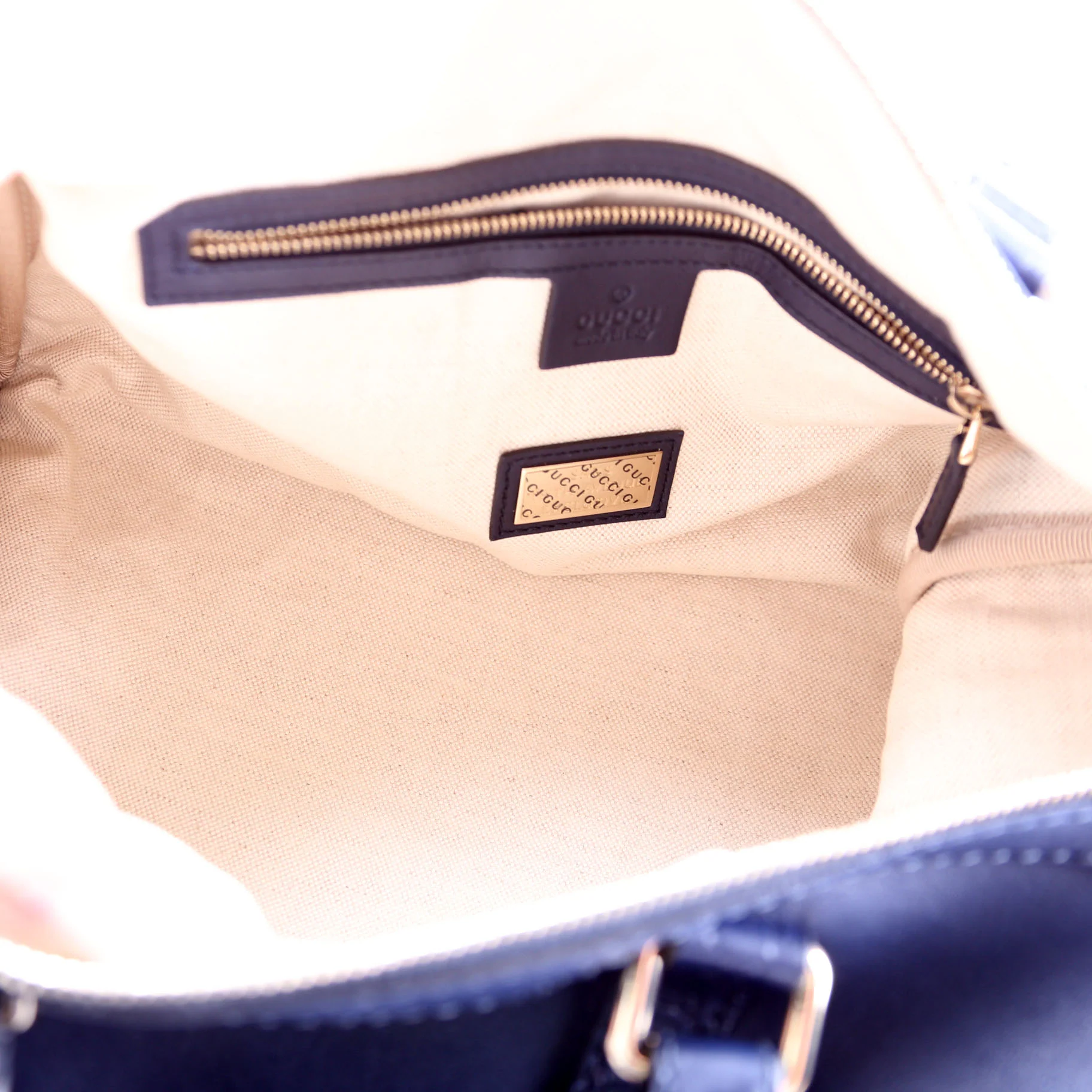 247205 Boston Bag Micro Guccissima Navy - Image 9