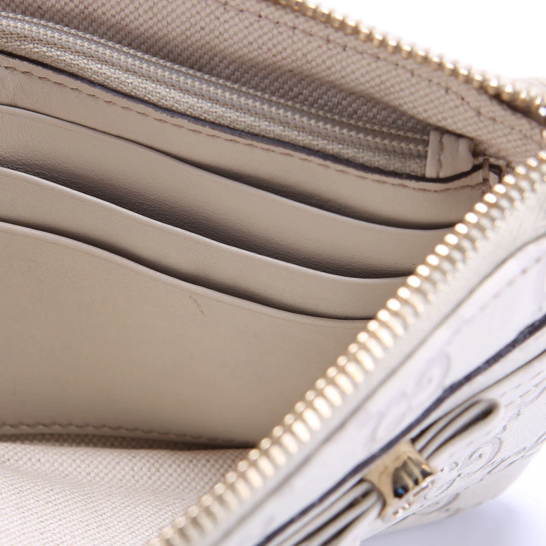 256867 Guccissima Wristlet Pouch Beige - Image 7