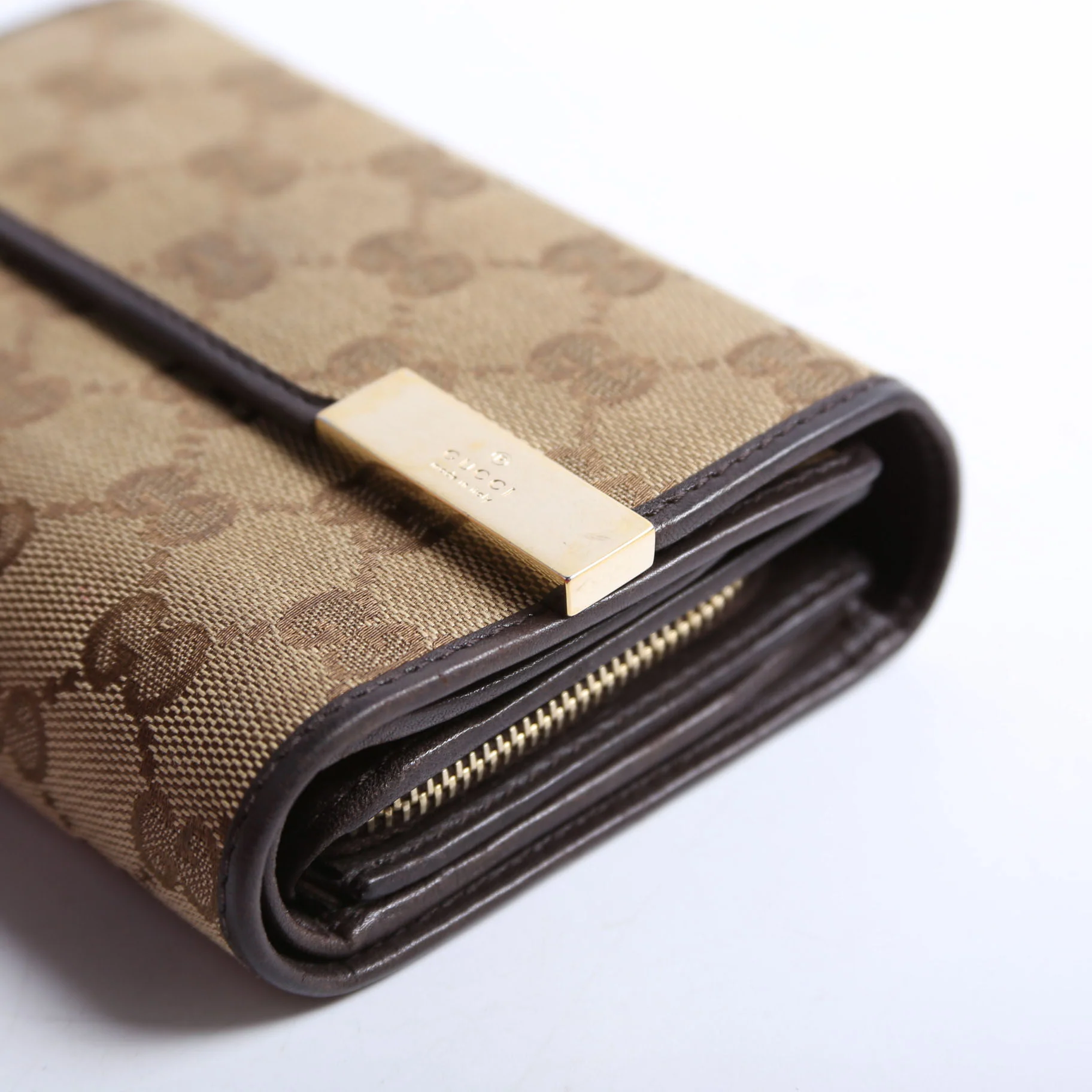256935 GG Canvas Tri-Fold Compact Wallet - Image 6