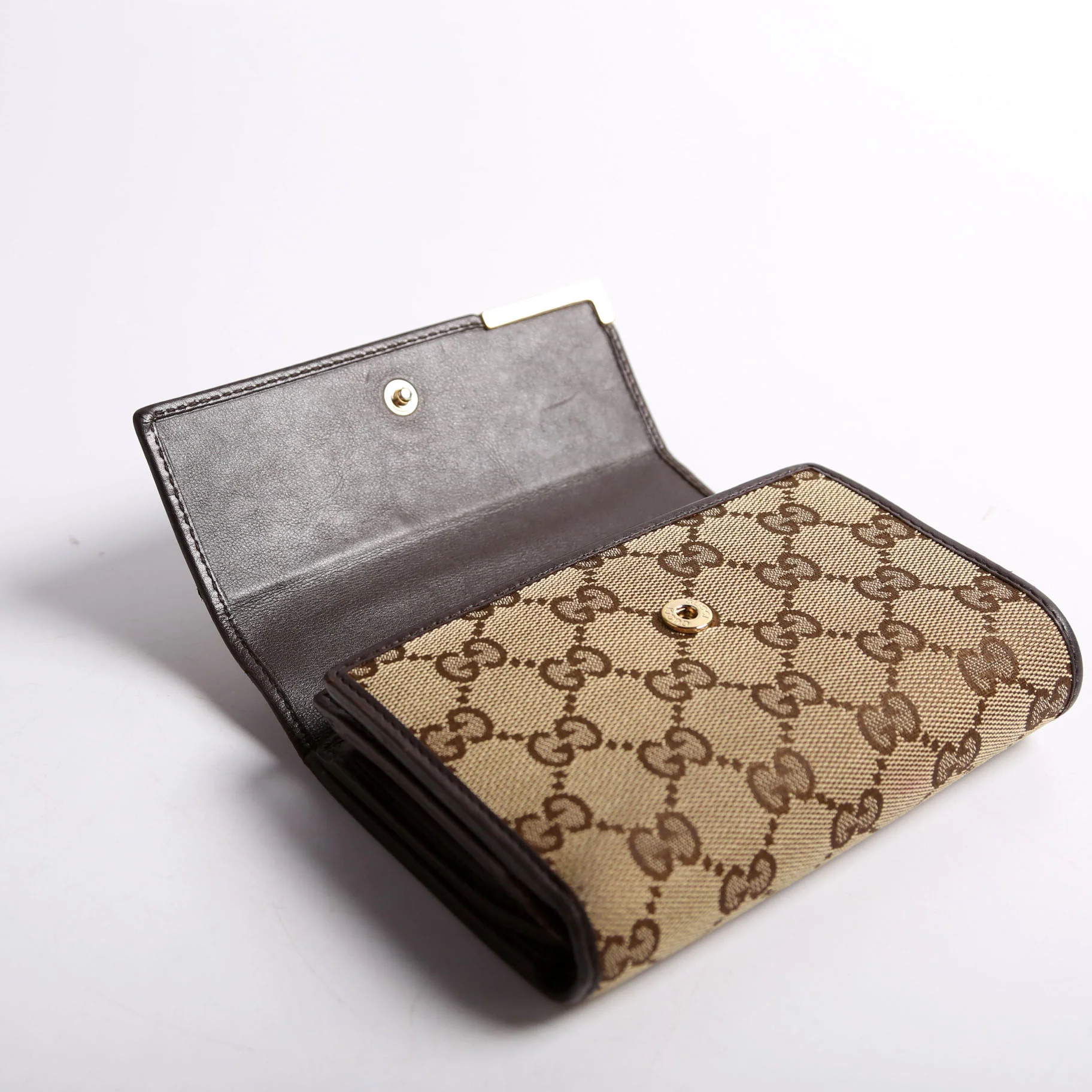 256935 GG Canvas Tri-Fold Compact Wallet - Image 8