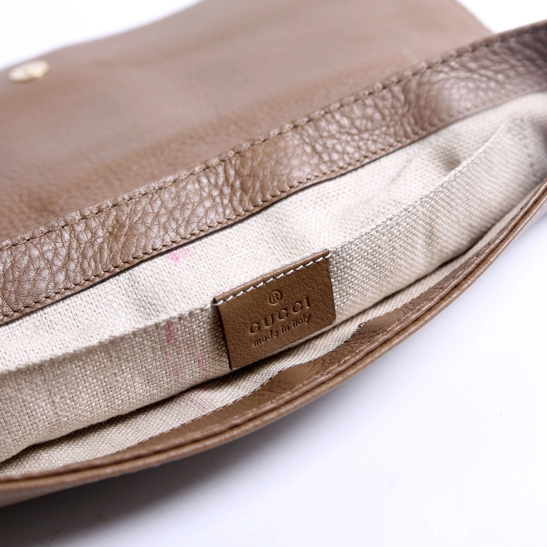 257053 Greenwich Clutch Python Leather Brown - Image 8