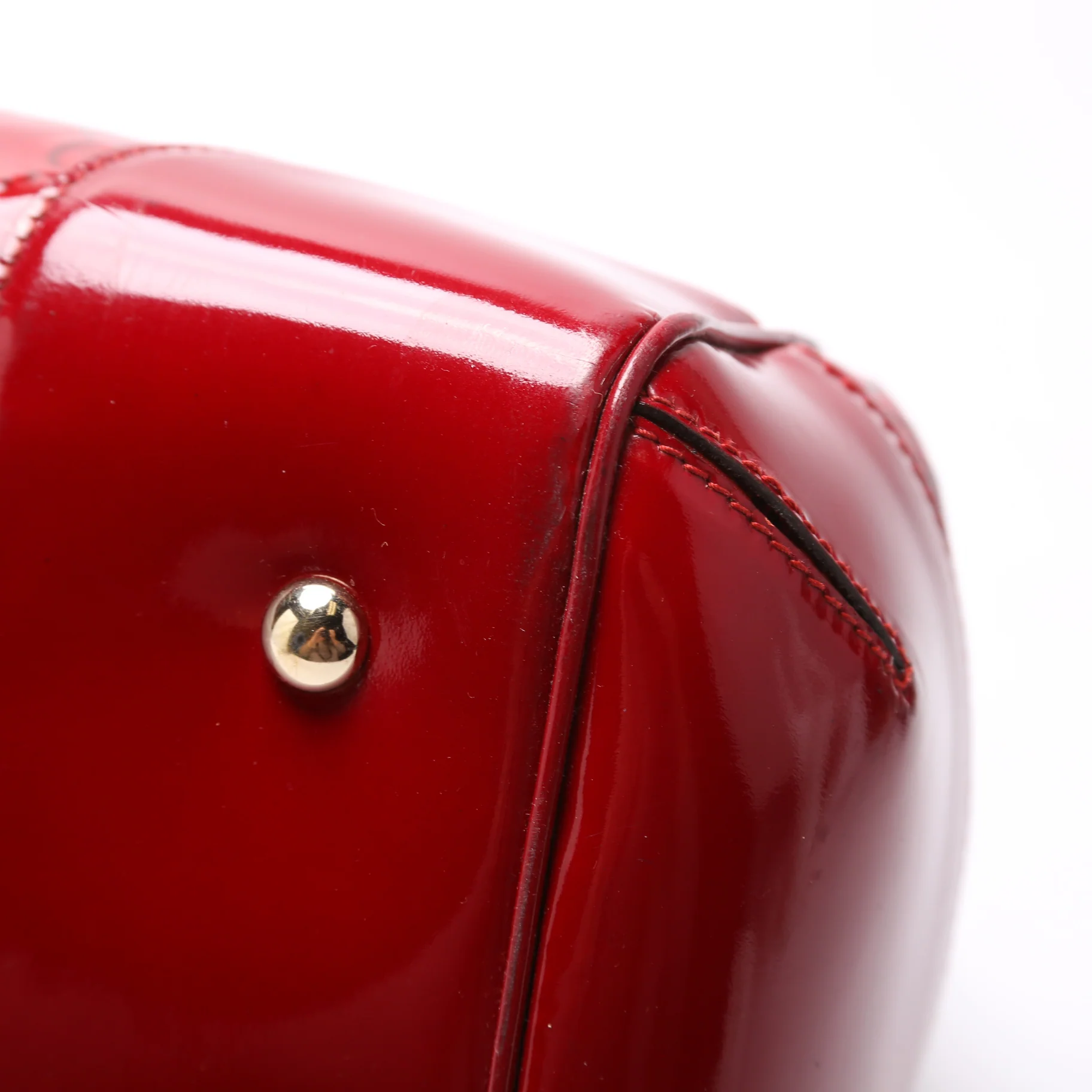 257612 Patent Guccissima Mayfair Tote Medium Red - Image 6