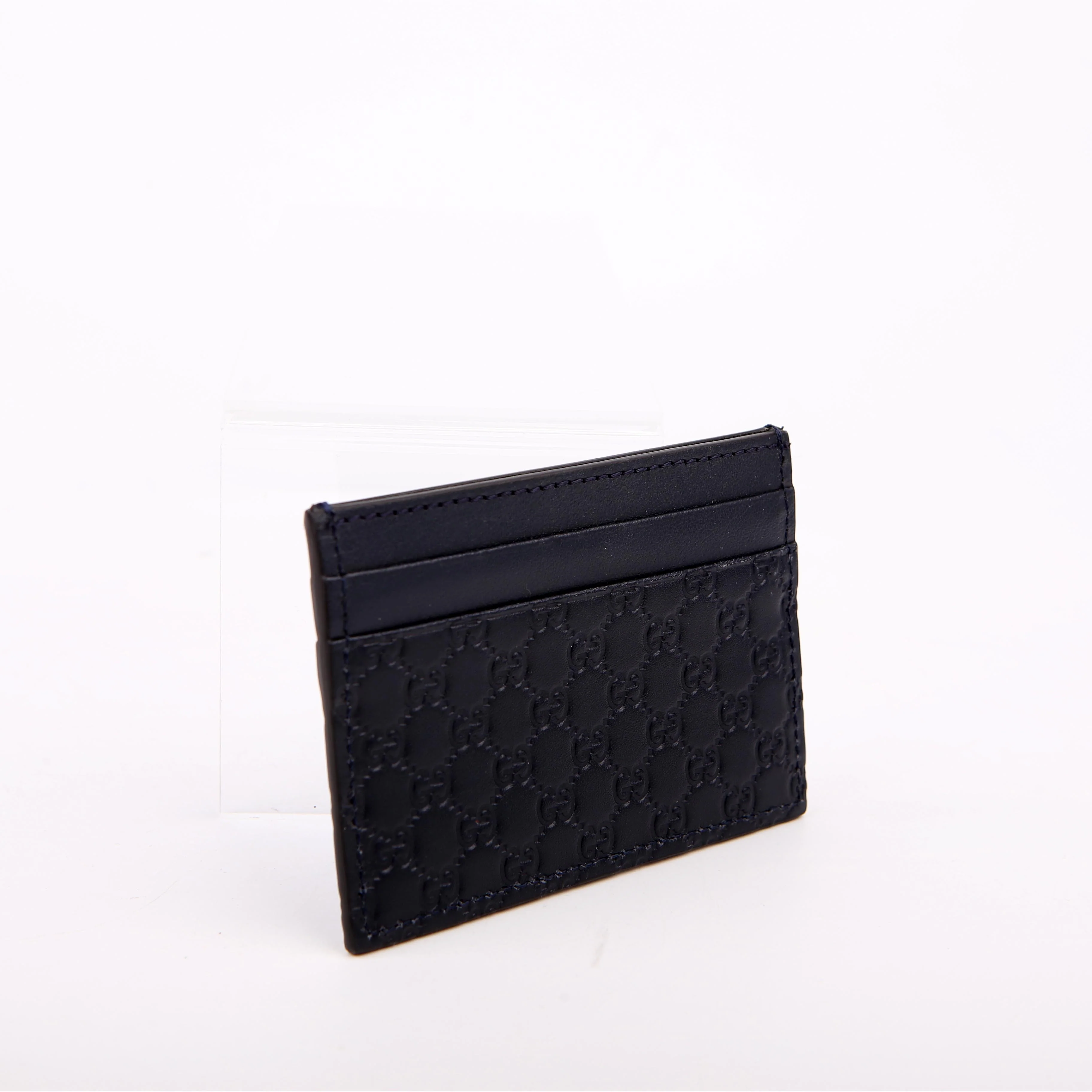 262837 Microguccissima Card Holder Navy Blue - Image 2