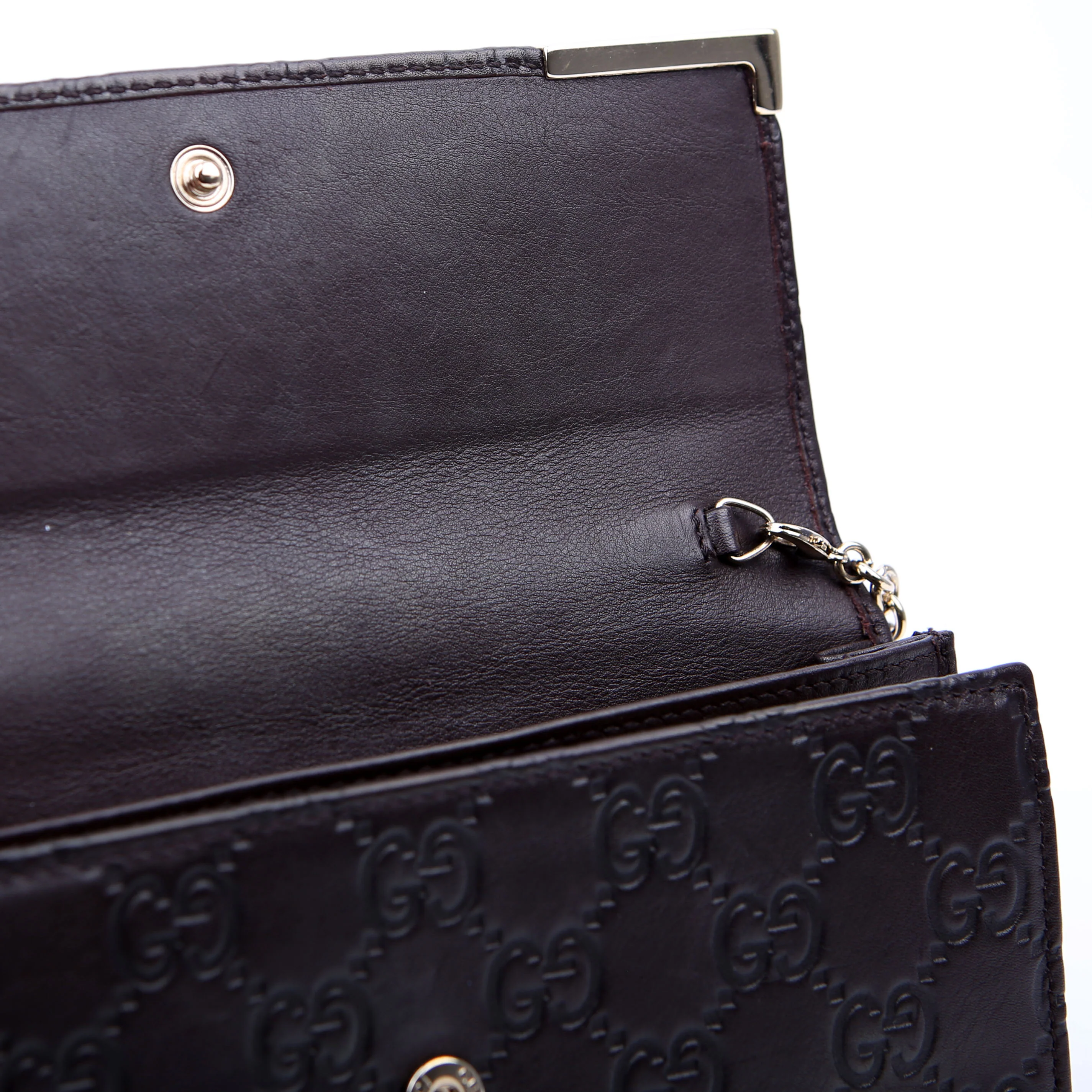 269541 Guccissima Wallet On Chain Clutch Brown - Image 12