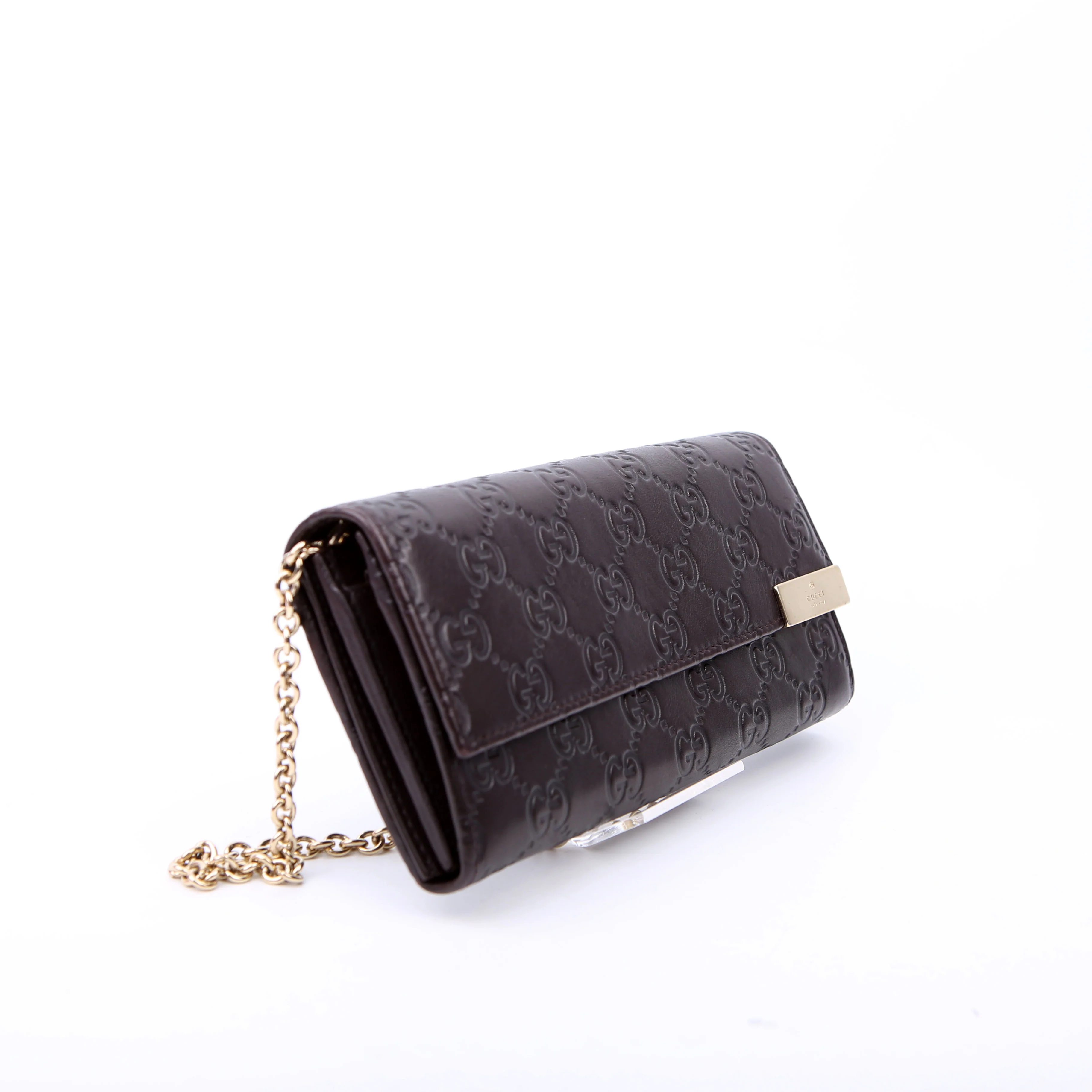 269541 Guccissima Wallet On Chain Clutch Brown - Image 2