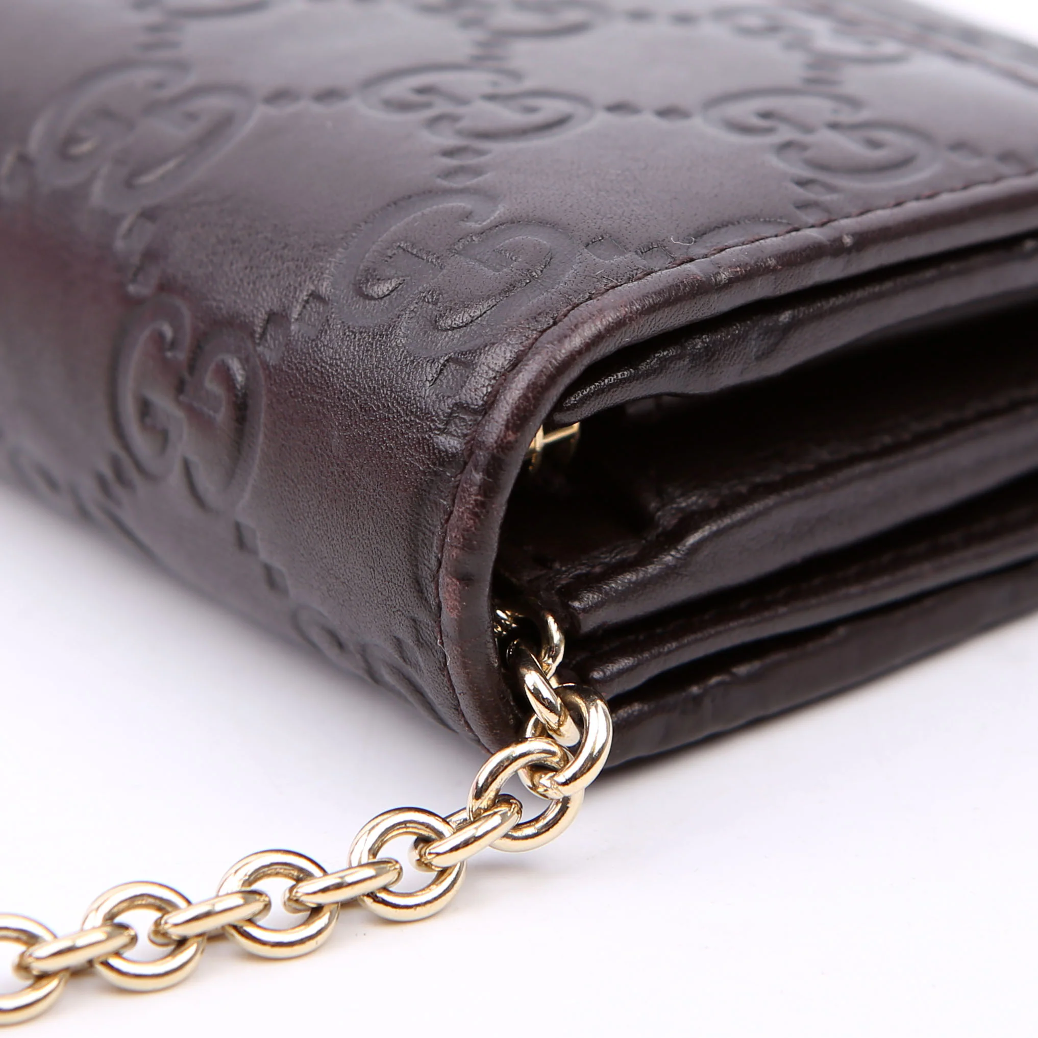 269541 Guccissima Wallet On Chain Clutch Brown - Image 8