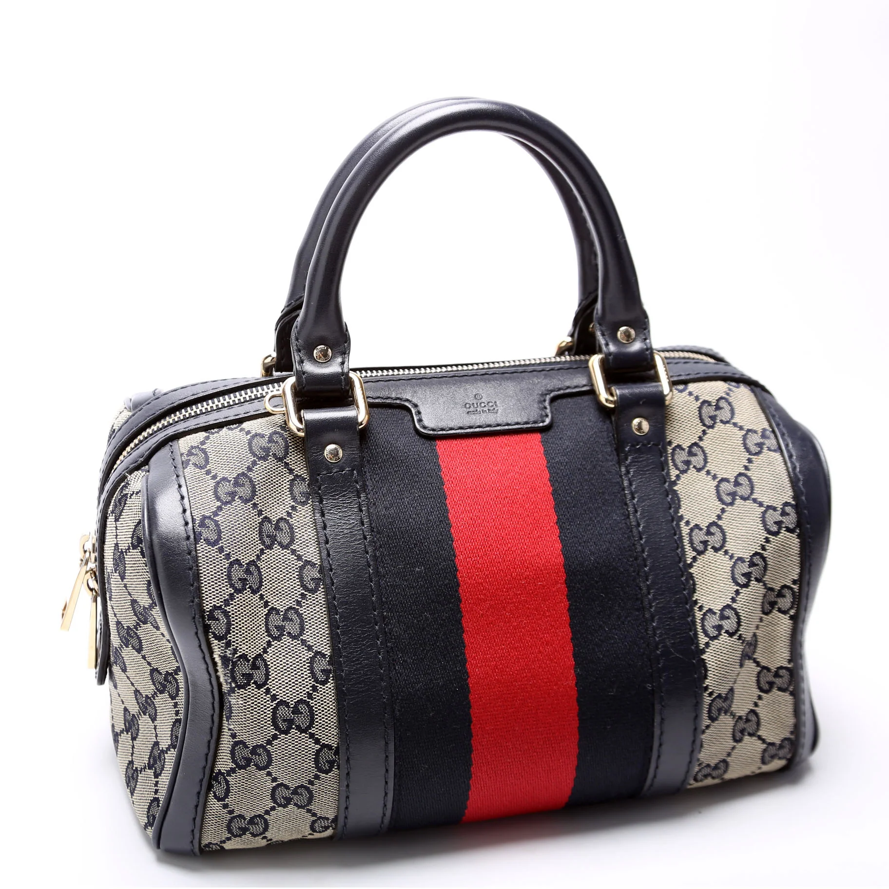 269876 GG Canvas Small Boston Navy - Image 2