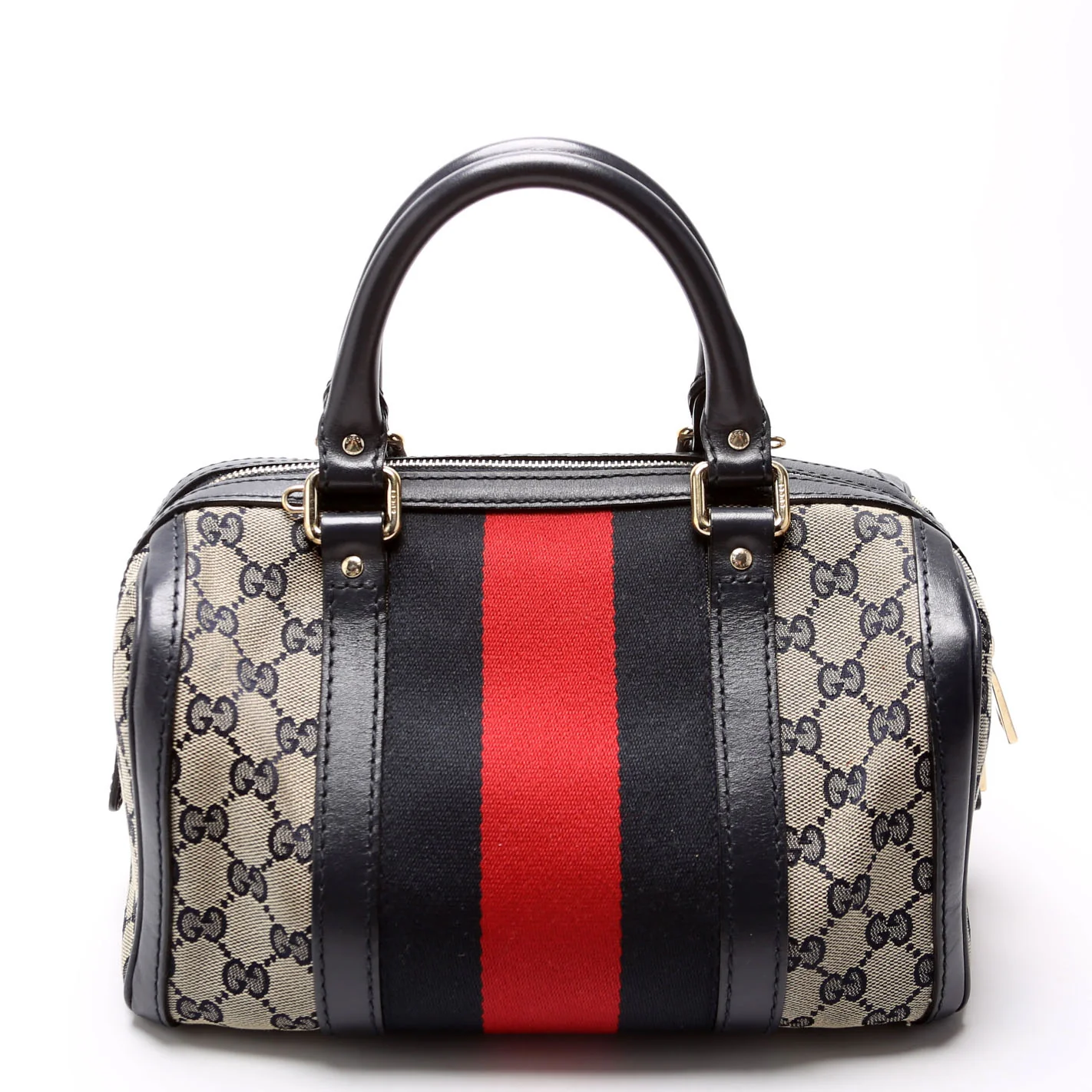 269876 GG Canvas Small Boston Navy - Image 3