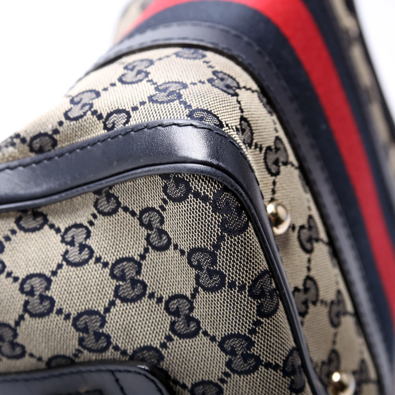 269876 GG Canvas Small Boston Navy - Image 5