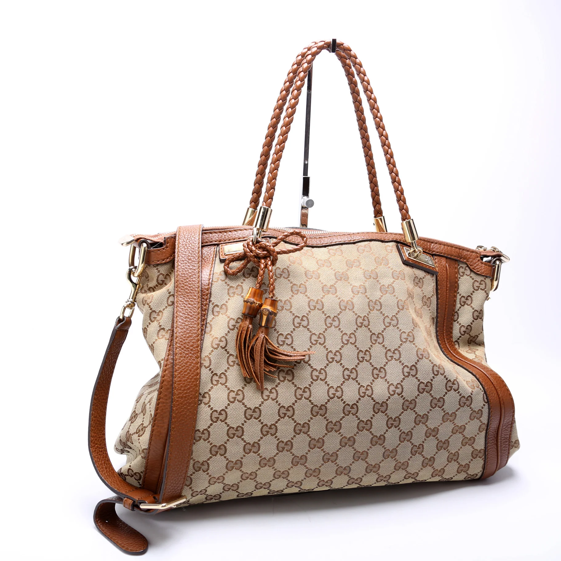 269946 GG Canvas Bella Top Handle Bag Brown - Image 2