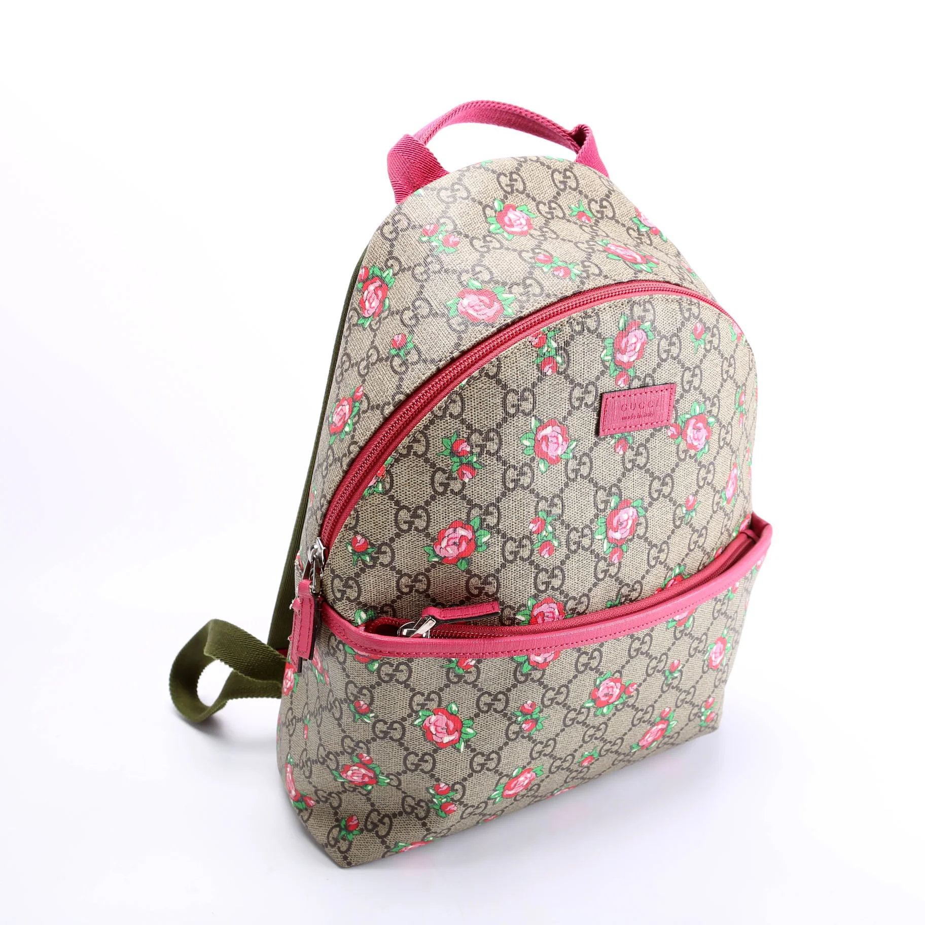 271327 GG Supreme Rosebud Kids Backpack Beige/Pink - Image 2