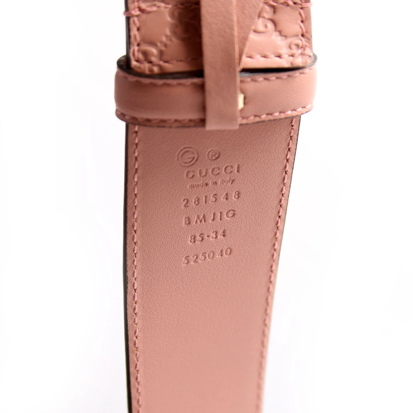 281548 Guccissima Belt Size 85/34 Pink - Image 5