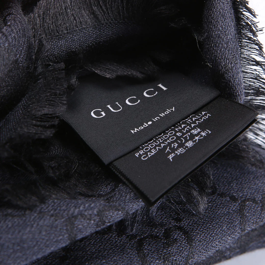 281942 GG 140CM Square Wool/Silk Shawl - Image 6