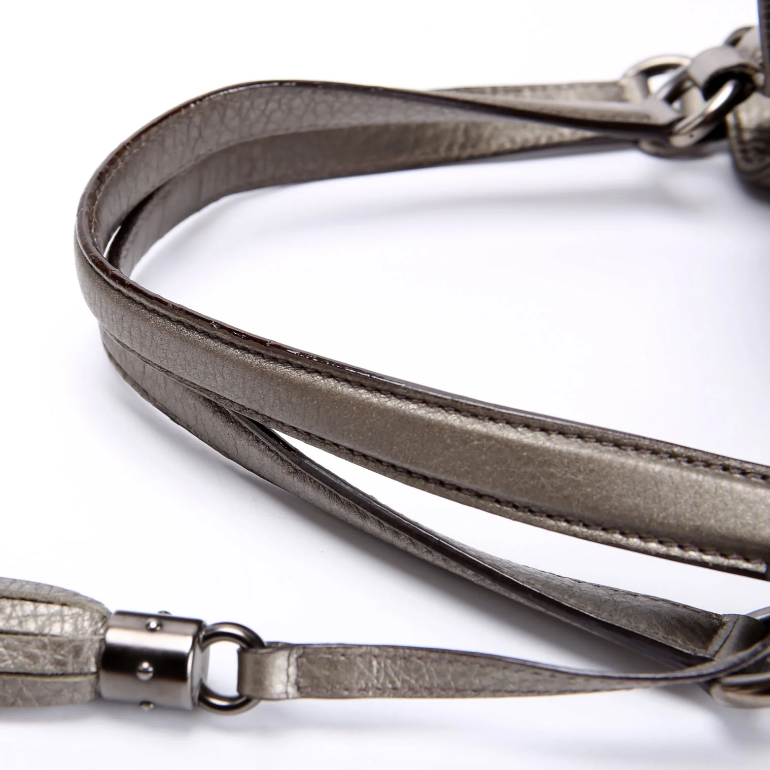 282309 Soho Leather Hobo Medium Silver - Image 8