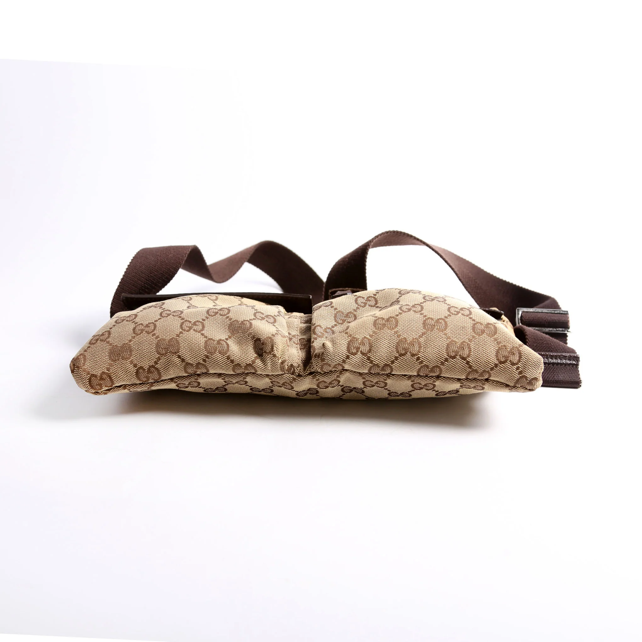 28566 GG Canvas Waist Bag Brown - Image 5
