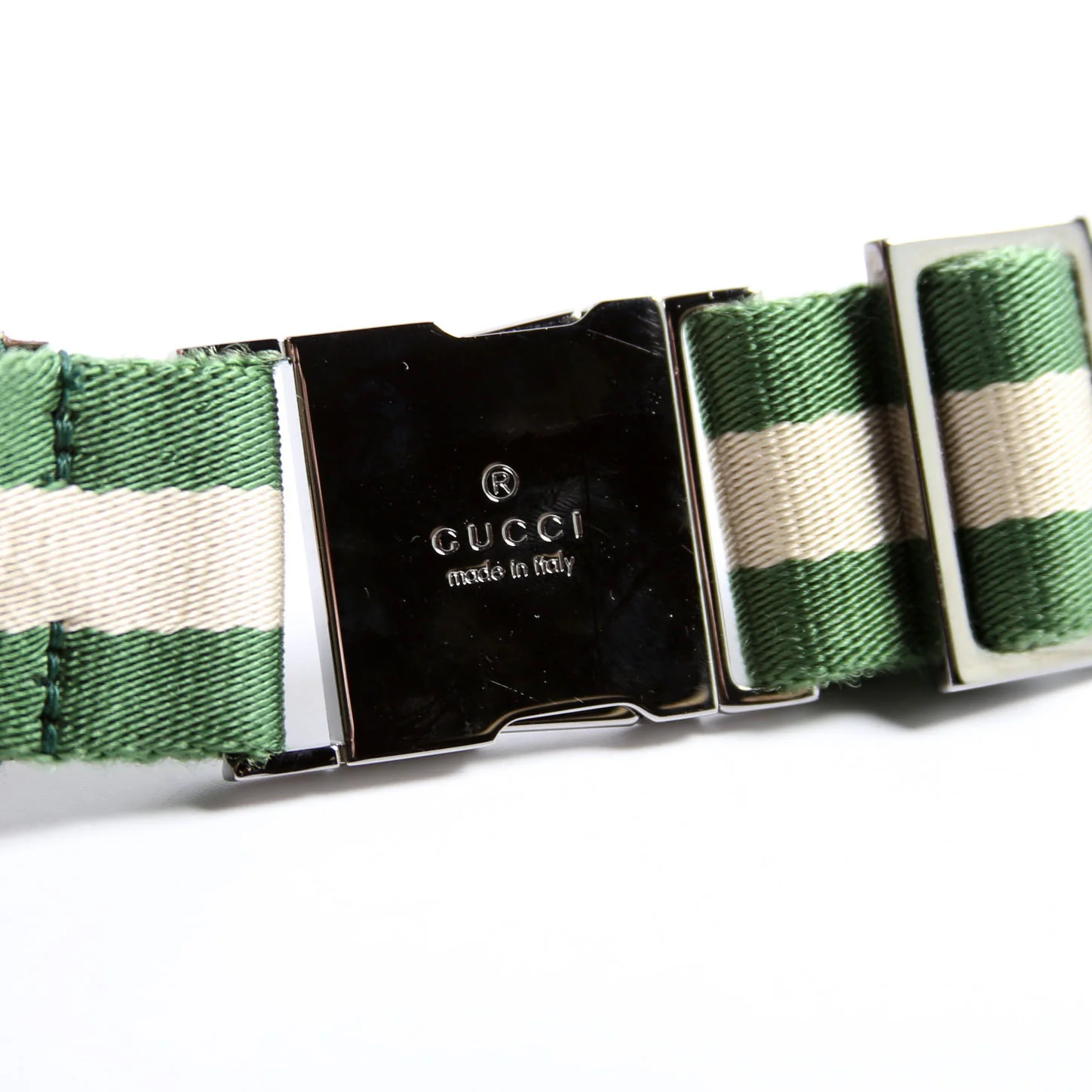 28566 GG Canvas Waist Bag Green - Image 11