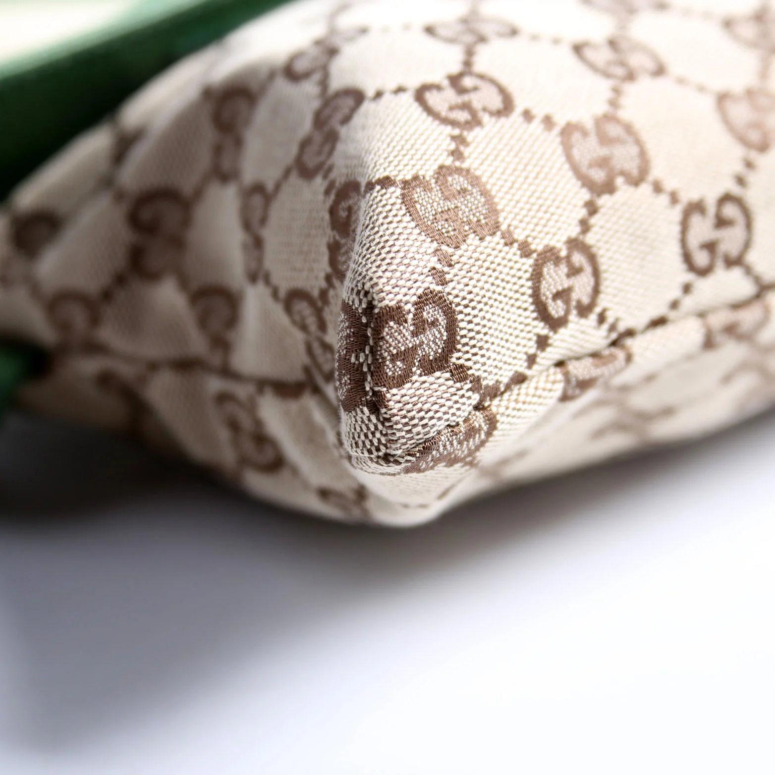28566 GG Canvas Waist Bag Green - Image 6