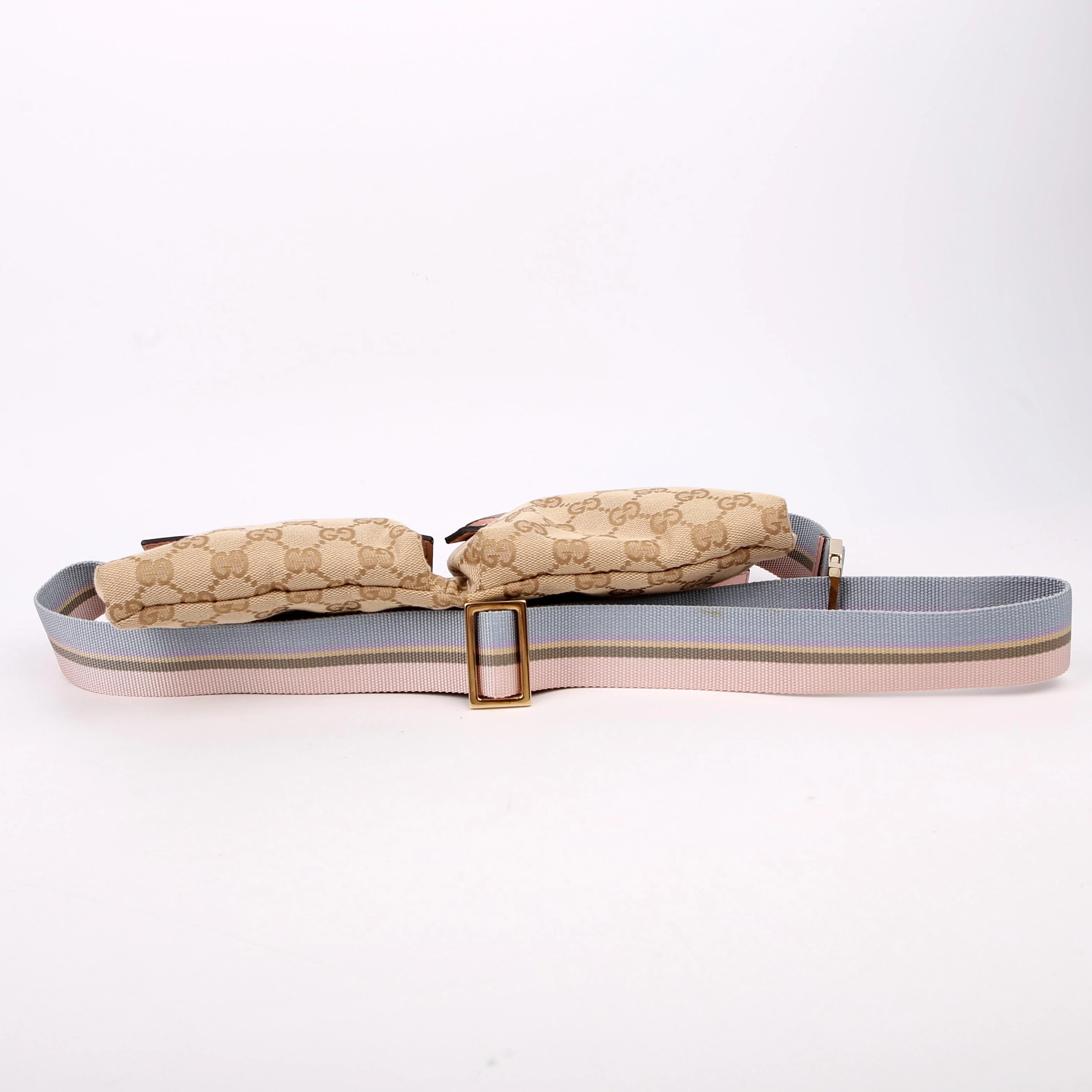 28566 GG Canvas Waist Bag Tan/Pink - Image 4