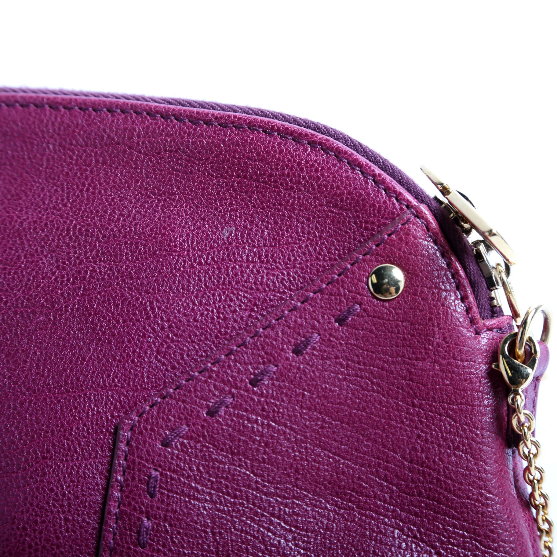 291201 Mini Muse Chain Bag Calfskin Berry - Image 9