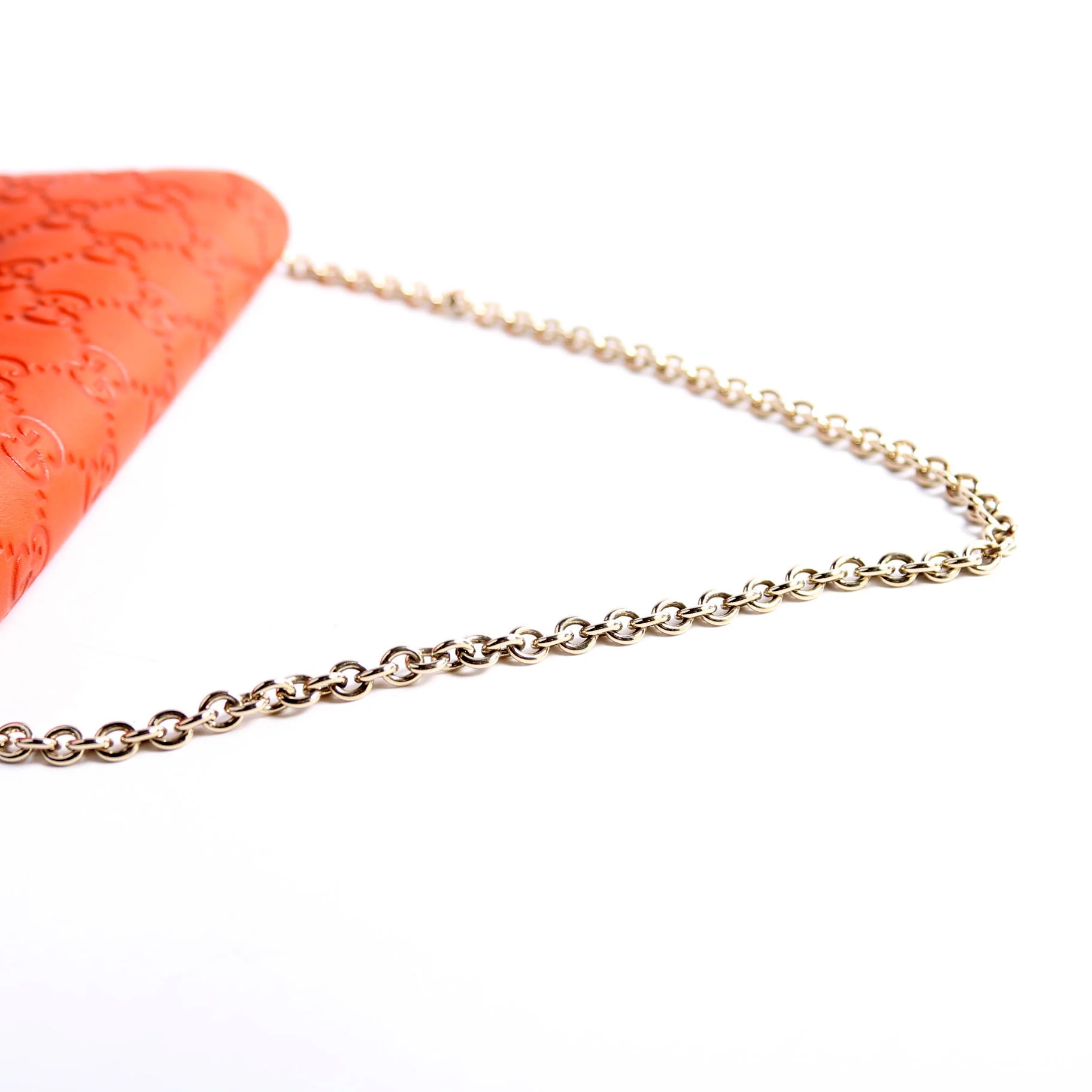 295360 Microguccissima Emily Chain Wallet Orange - Image 11