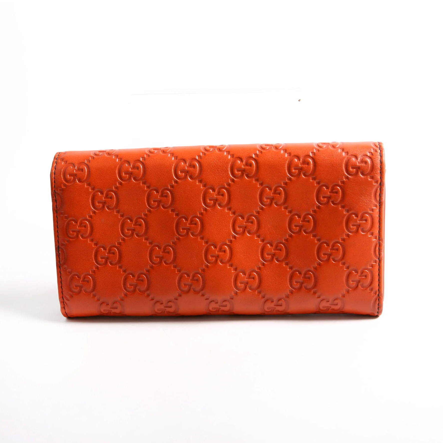 295360 Microguccissima Emily Chain Wallet Orange - Image 2
