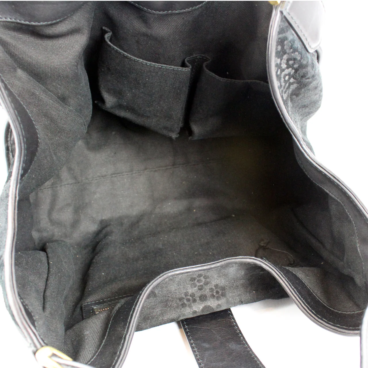 296856 Suede Horsebit Floral Tote - Image 7