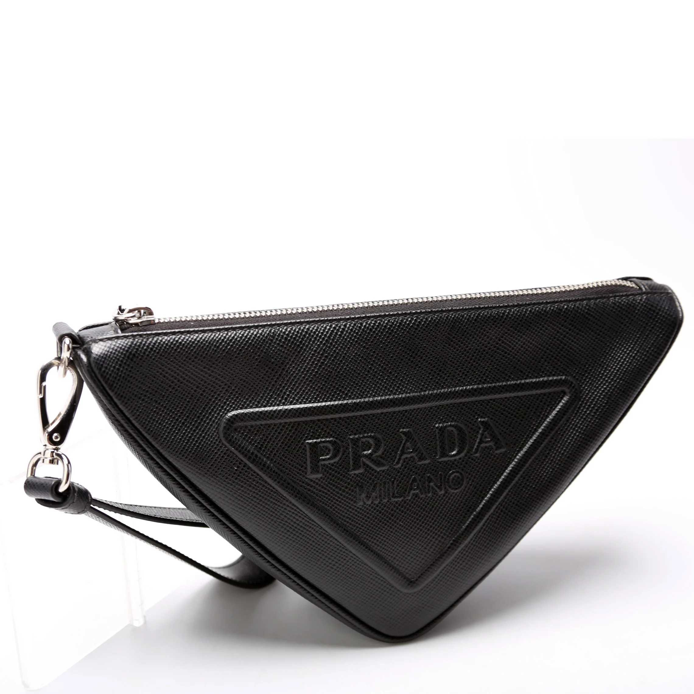 2NE054 Saffiano Triangle Wristlet Pouch - Image 2