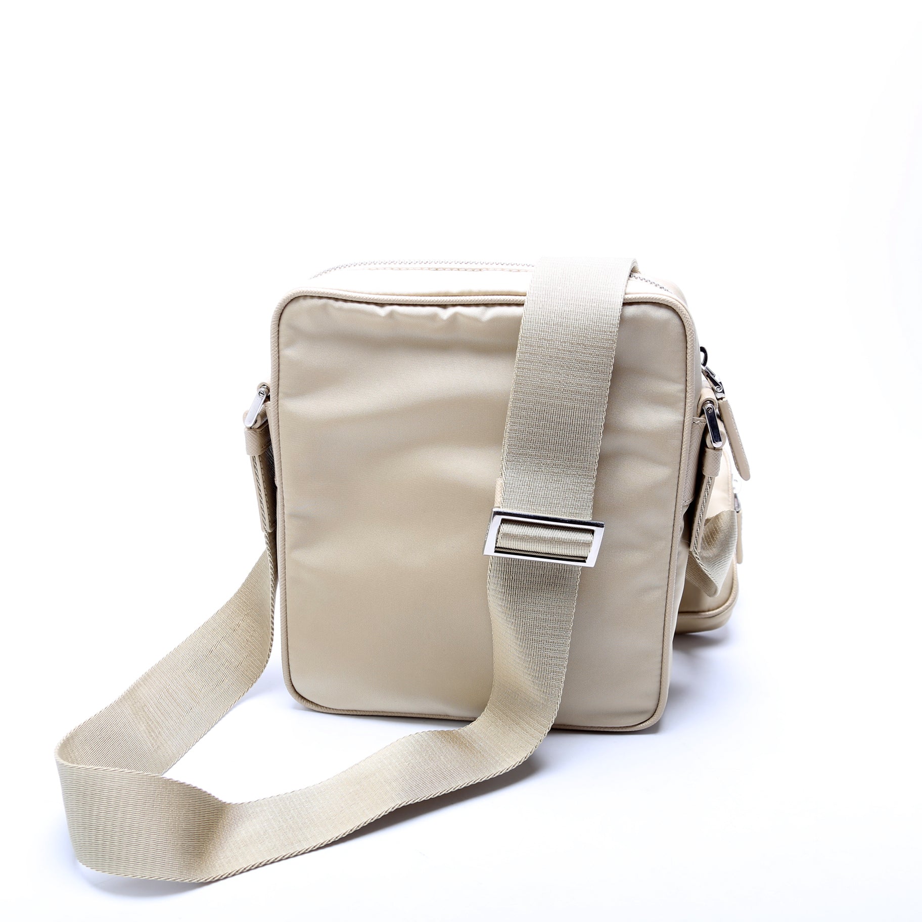 2VH112 Re-Nylon/Saffiano Leather Shoulder Gold - Image 3