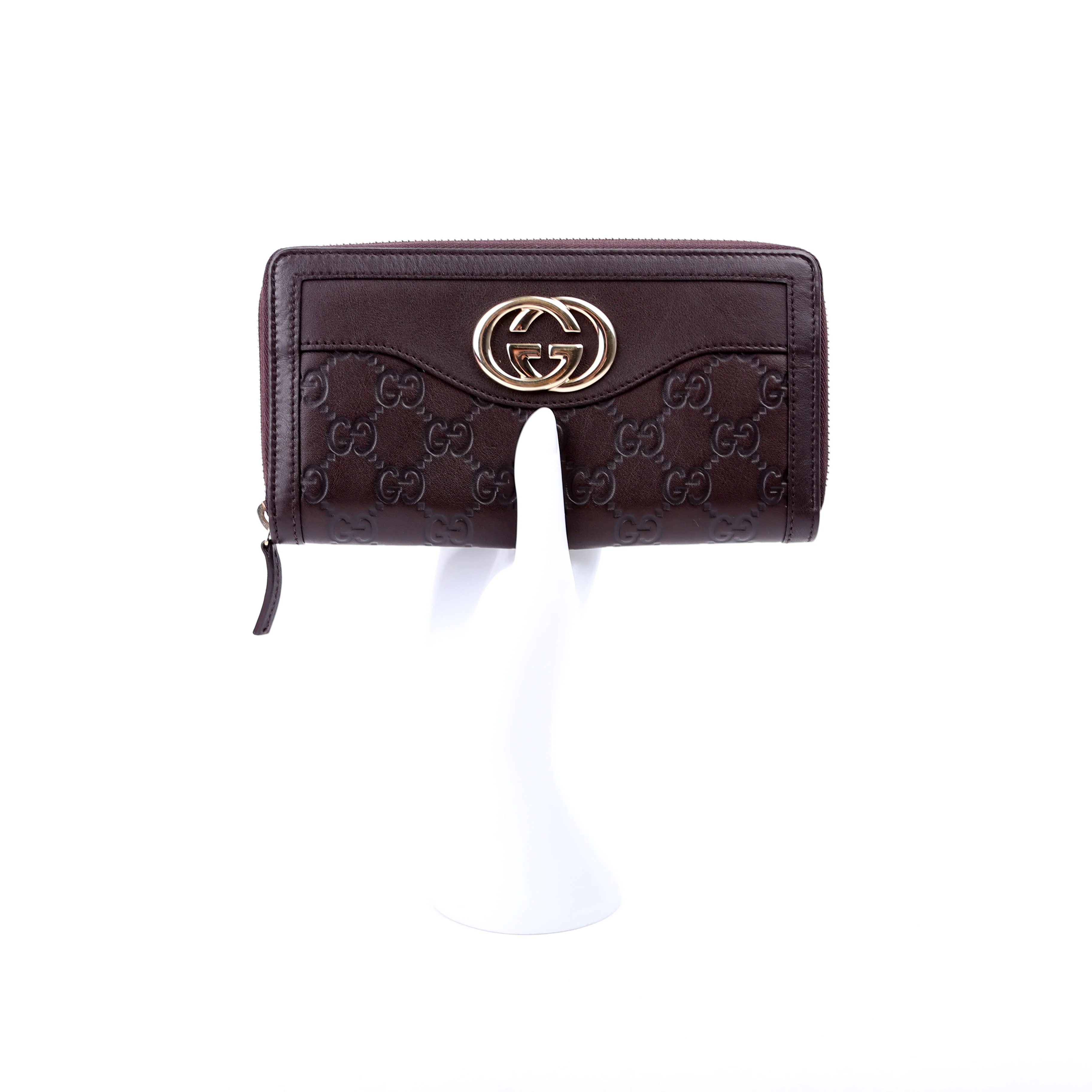 308012 Sukey Guccissima Zip Around Wallet Brown - Image 12
