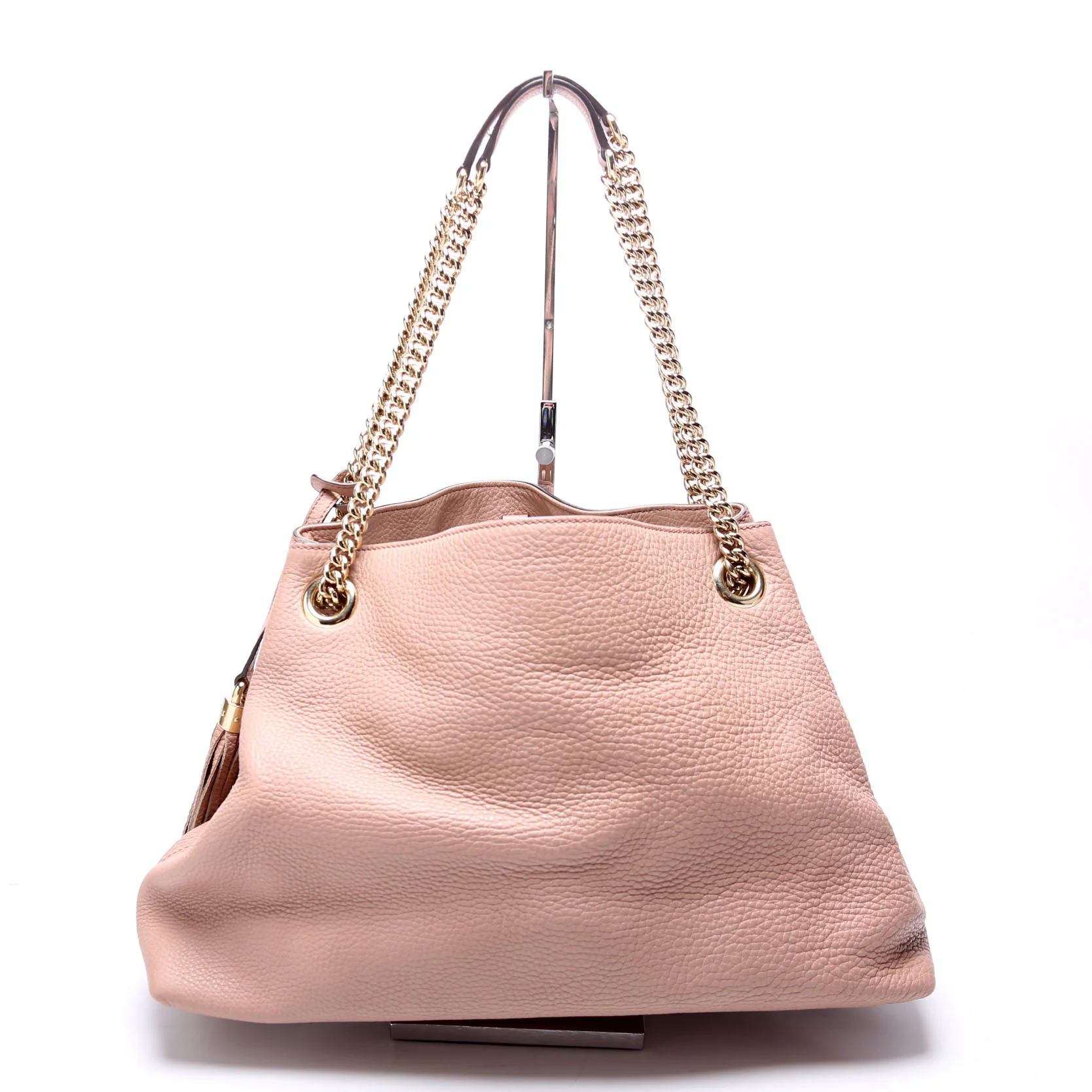 308982 Soho Leather Shoulder Medium Beige - Image 3